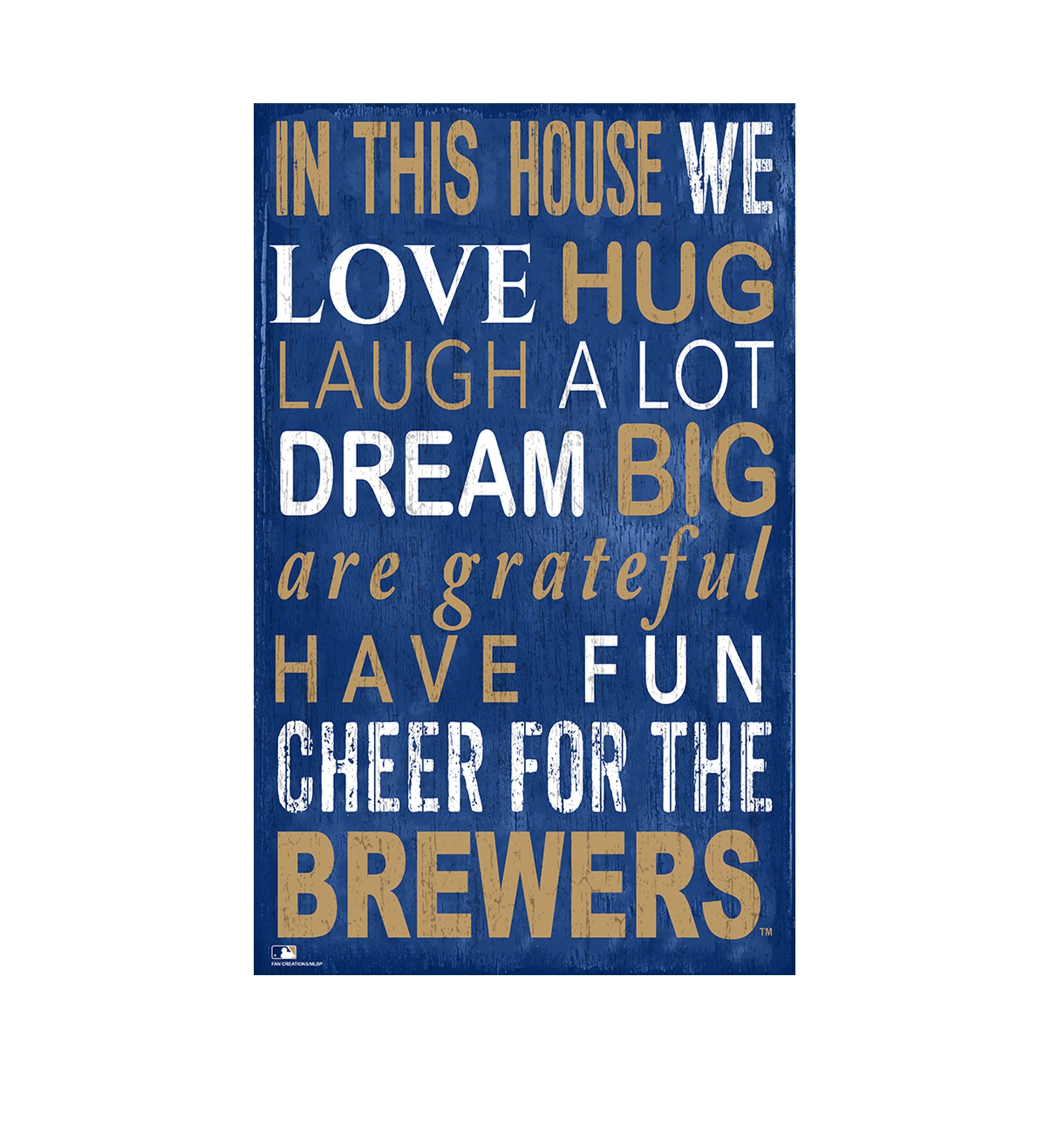 MLB Milwaukee Brewers In This House Sign