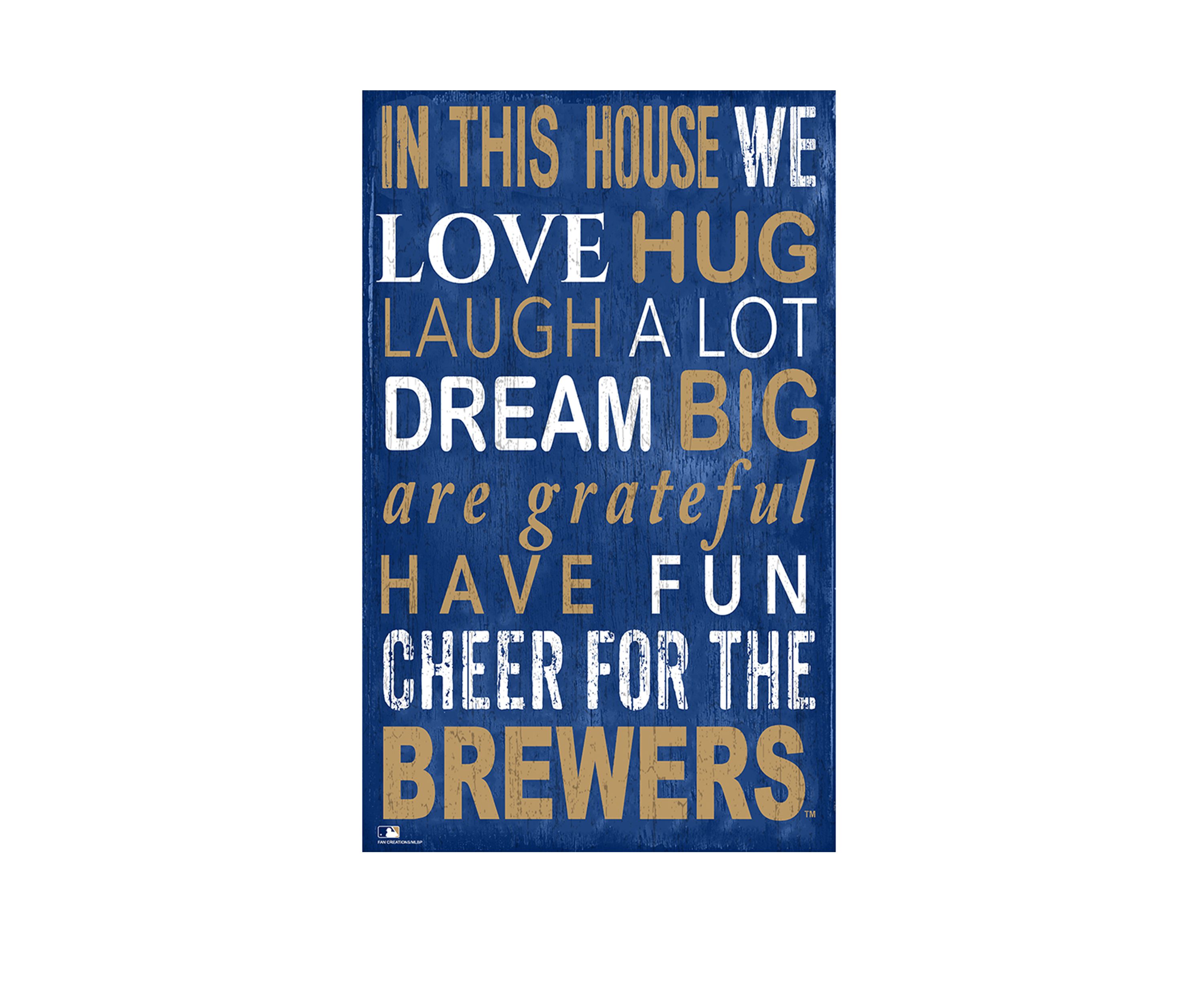 MLB Milwaukee Brewers In This House Sign