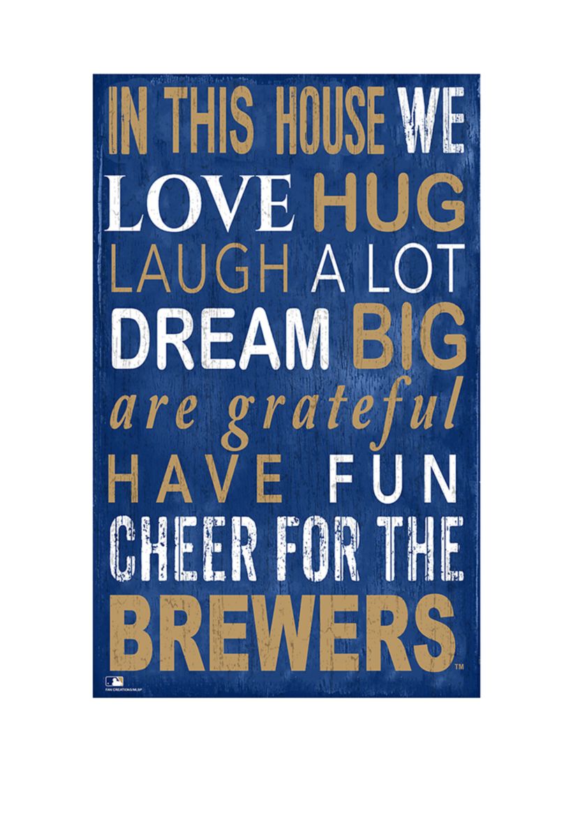 MLB Milwaukee Brewers In This House Sign