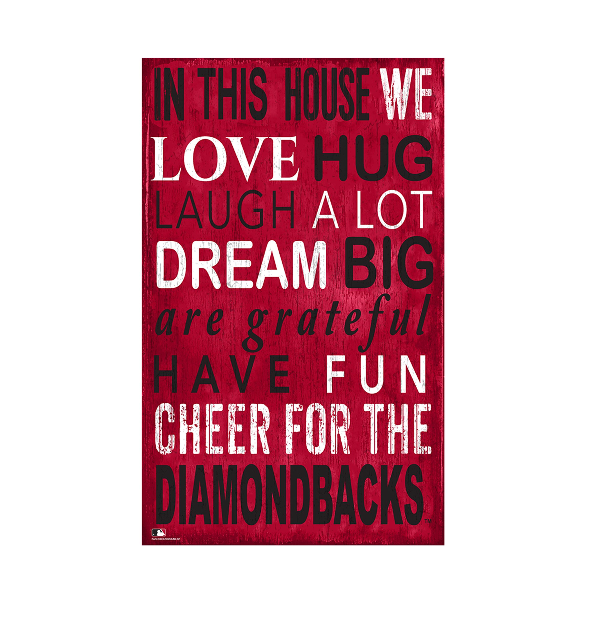 MLB Arizona Diamondbacks In This House Sign