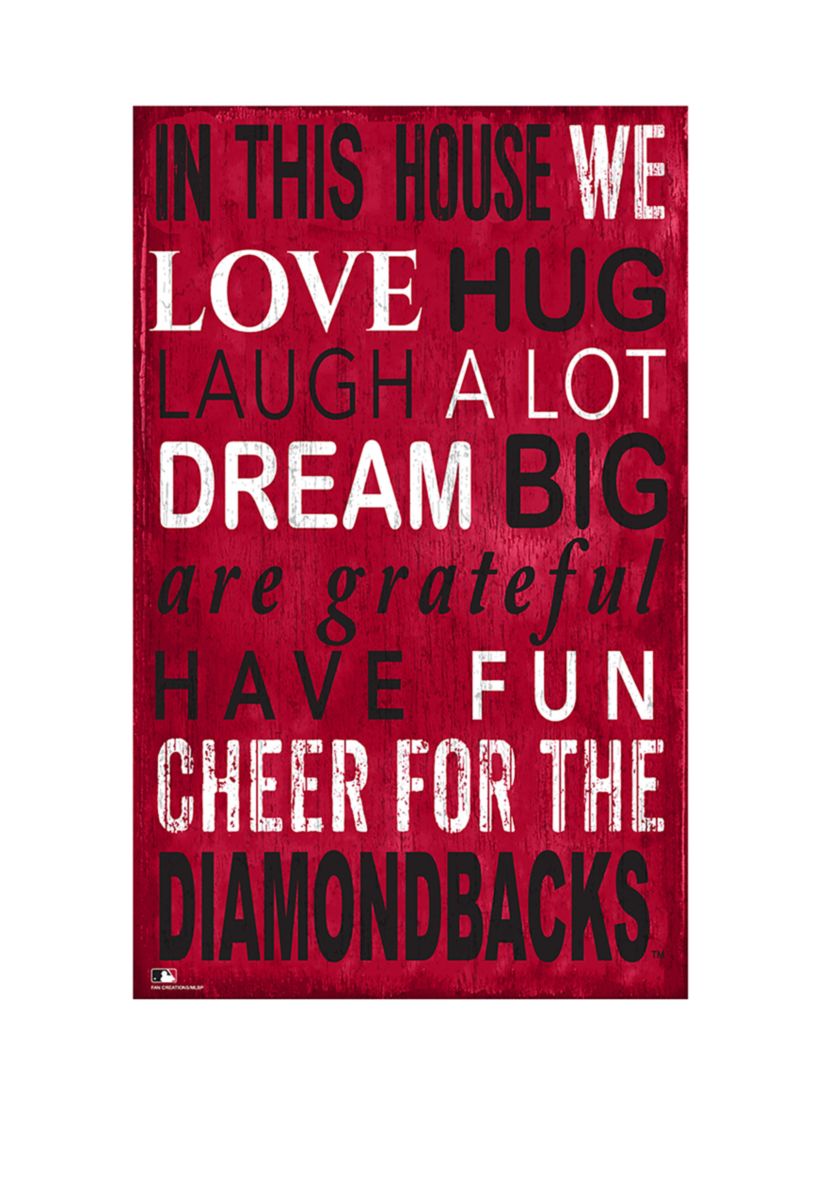 MLB Arizona Diamondbacks In This House Sign