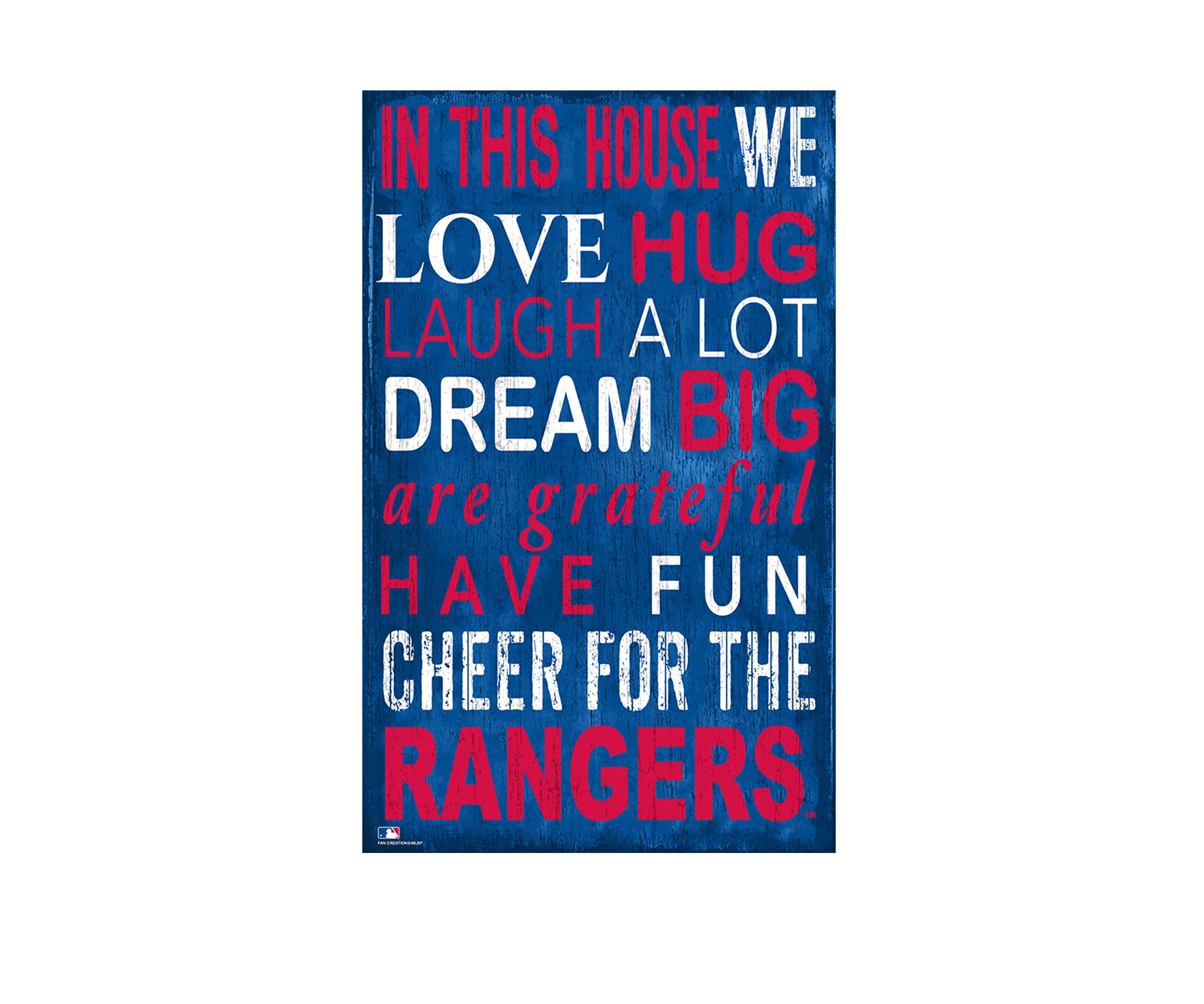 MLB Texas Rangers In This House Sign