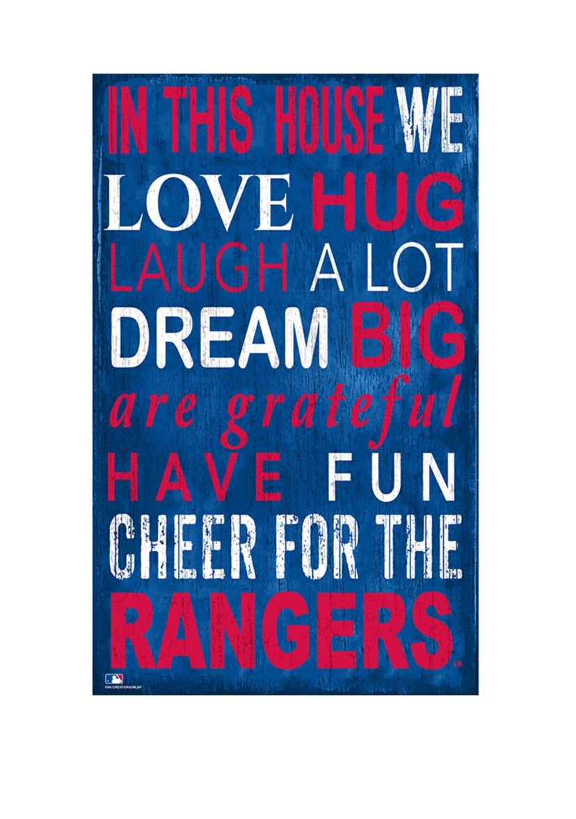 MLB Texas Rangers In This House Sign