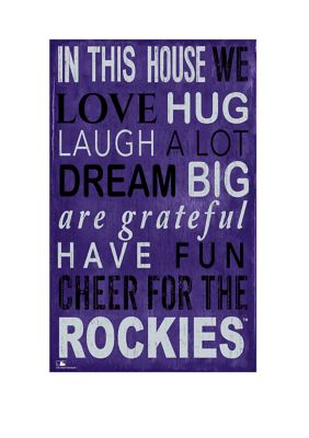 Fan Creations MLB Colorado Rockies In This House Sign, Purple