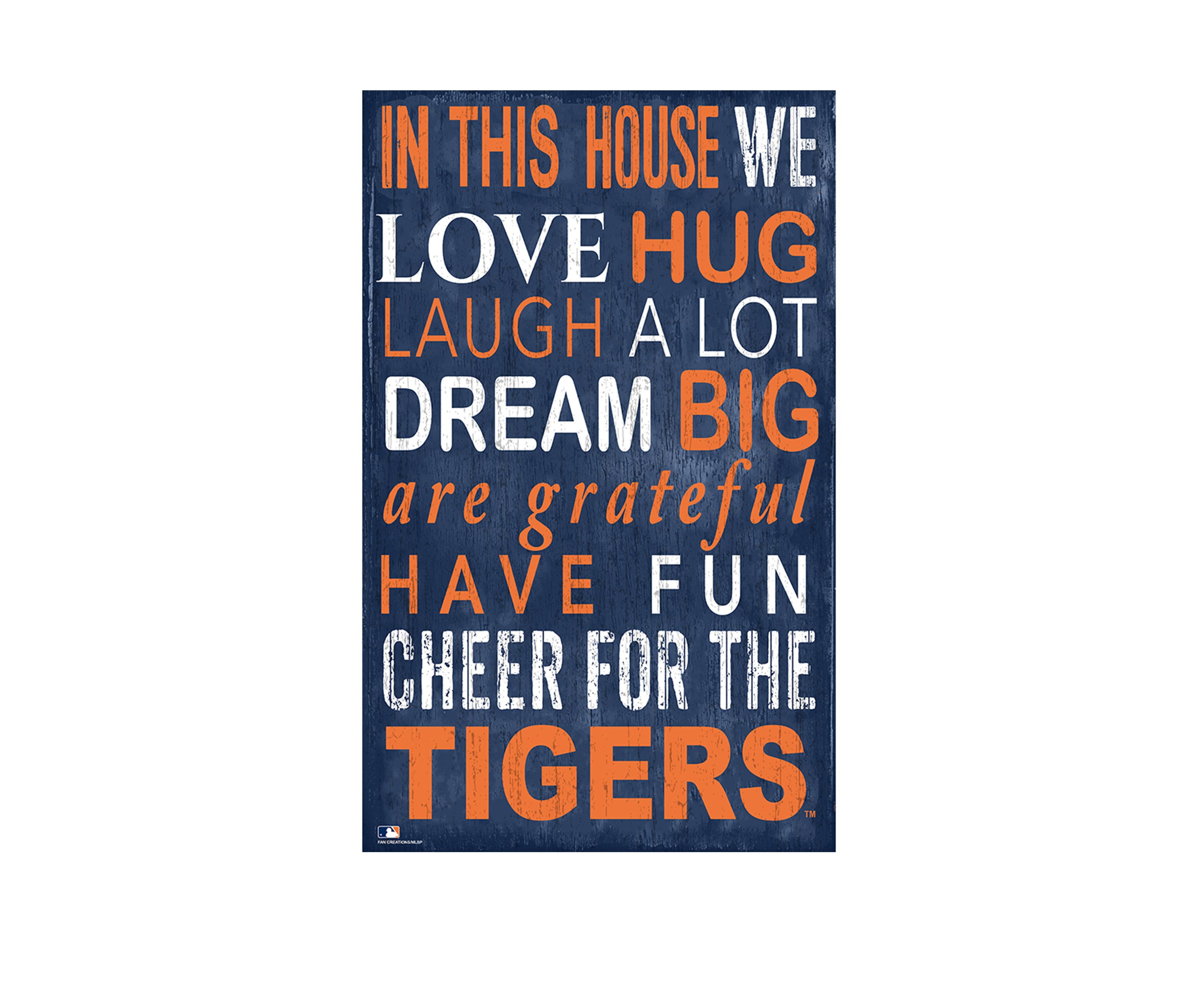 MLB Detroit Tigers In This House Sign