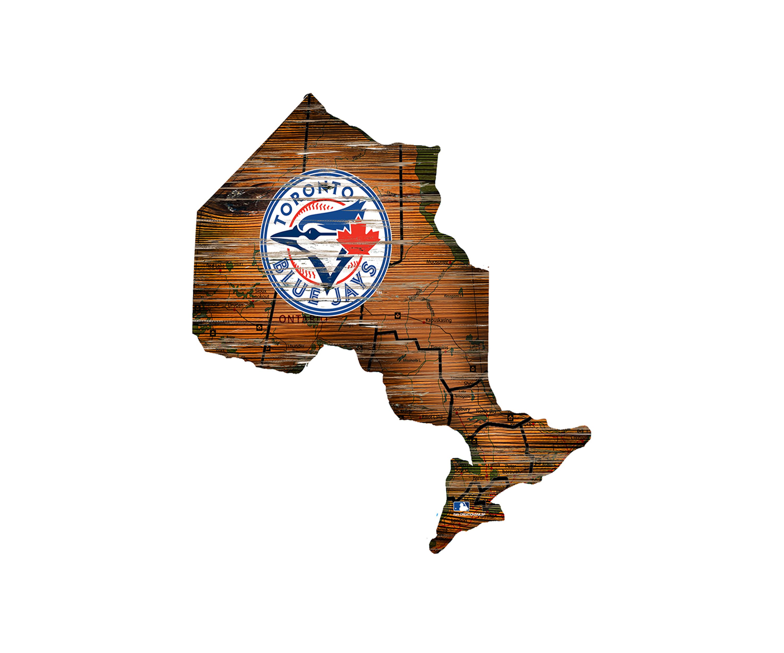 MLB Toronto Blue Jays 24in. Distressed State w/Logo Sign
