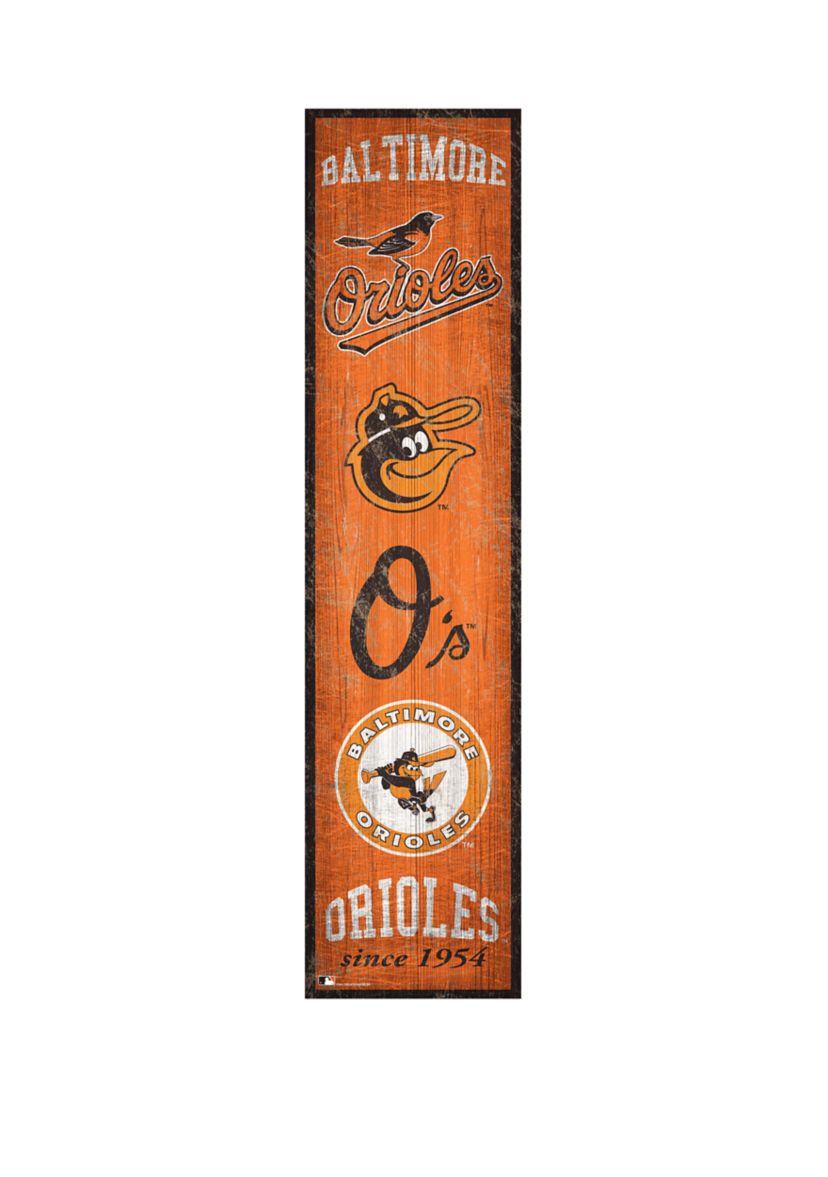 MLB Baltimore Orioles 6 in x 24 in Heritage Banner Sign