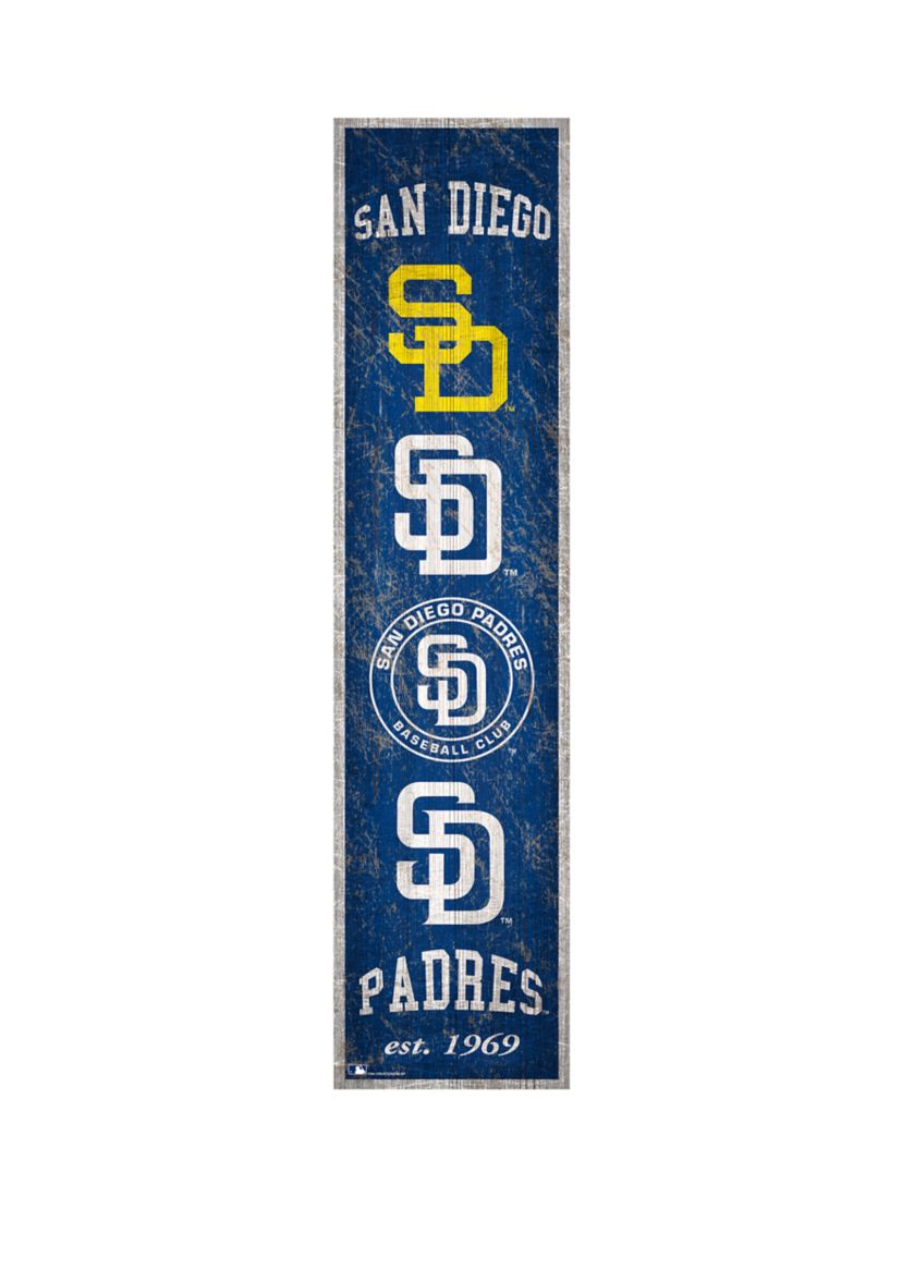 MLB San Diego Padres 6 in x 24 in Heritage Banner Sign