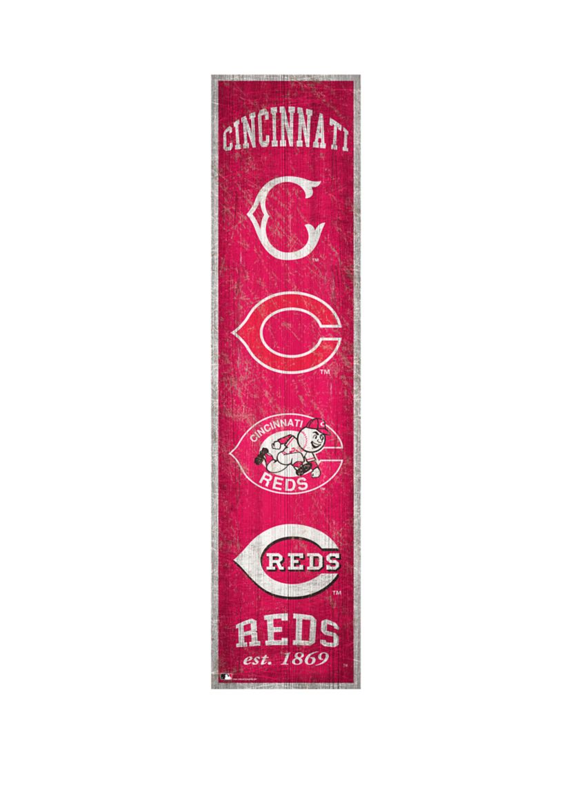 MLB Cincinnati Reds 6 in x 24 in Heritage Banner Sign