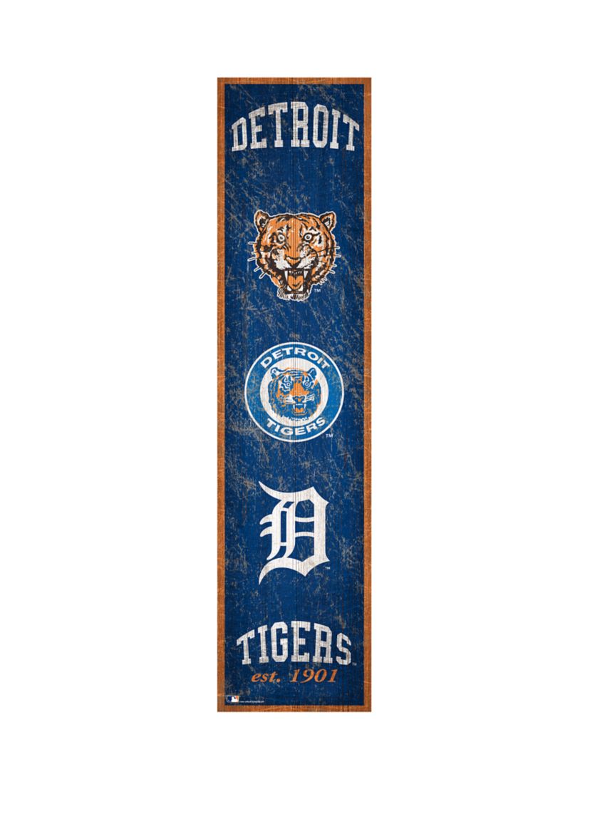 MLB Detroit Tigers 6 in x 24 in Heritage Banner Sign