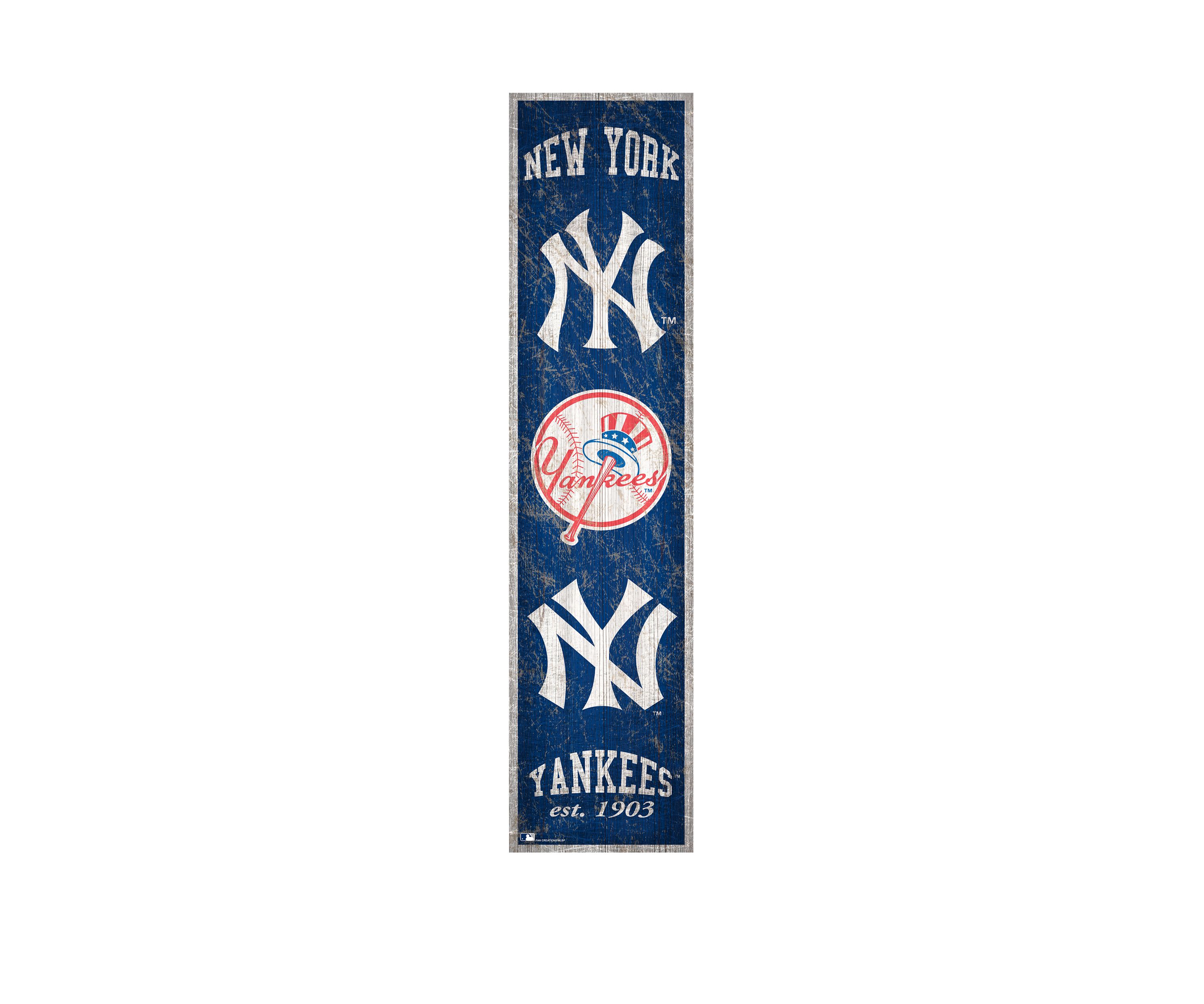 MLB New York Yankees 6 in x 24 in Heritage Banner Sign