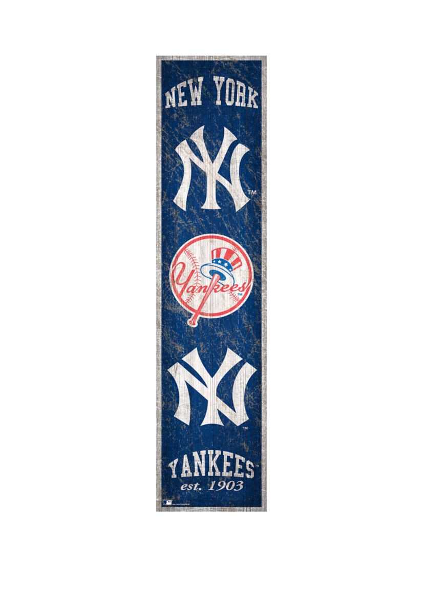MLB New York Yankees 6 in x 24 in Heritage Banner Sign