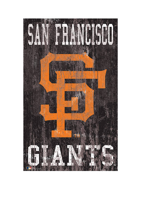 MLB San Francisco Giants 11 in x 19 in Heritage Distressed Logo Sign