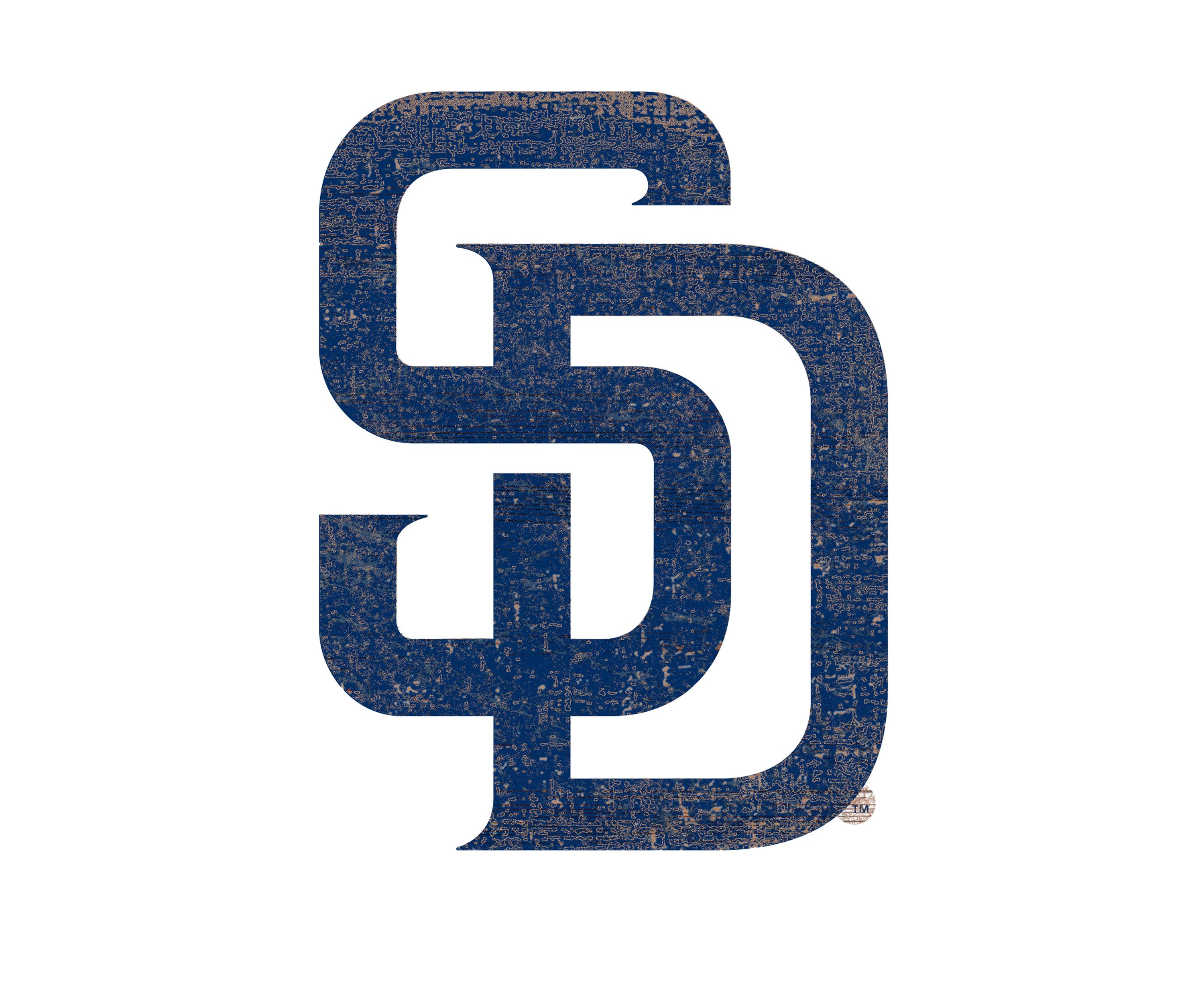 MLB San Diego Padres Distressed Logo Cutout Sign