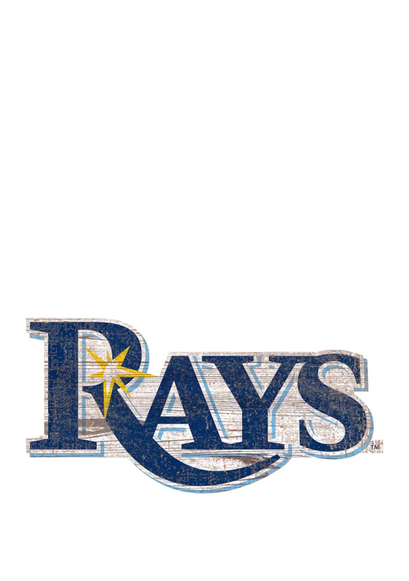 MLB Tampa Bay Rays Distressed Logo Cutout Sign