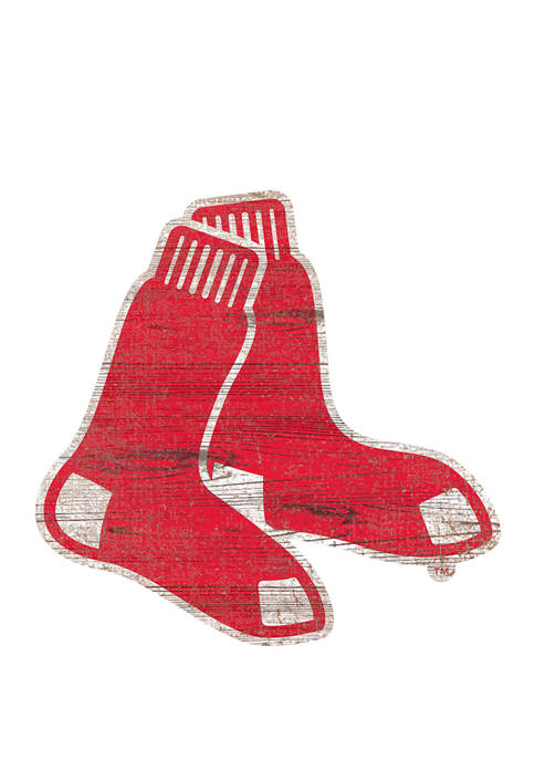 MLB Boston Red Sox Distressed Logo Cutout Sign