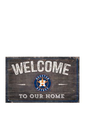 Fan Creations MLB Houston Astros 11 in x 19 in Welcome to our Home Sign, Navy Blue