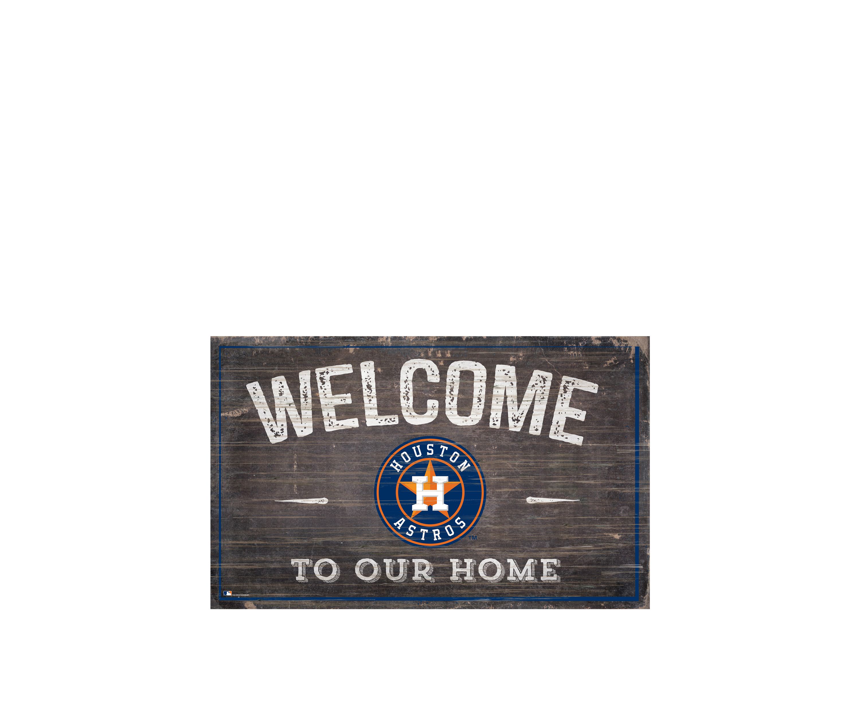 MLB Houston Astros 11 in x 19 in Welcome to our Home Sign