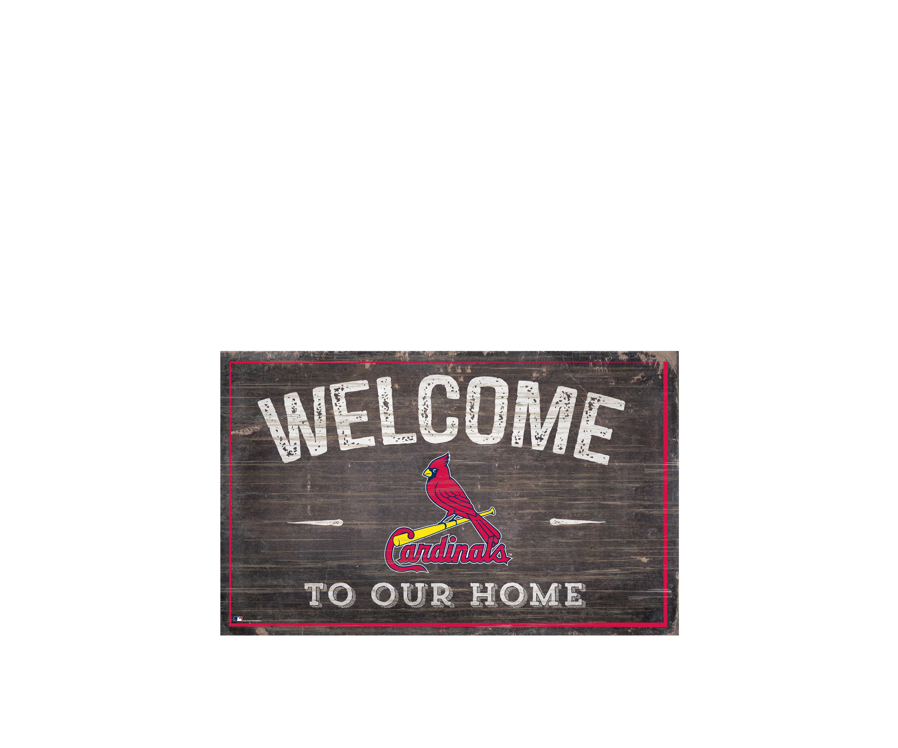MLB St. Louis Cardinals 11x19 Welcome to our Home Sign