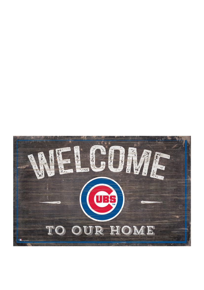 MLB Chicago Cubs 11 in x 19 in Welcome to our Home Sign