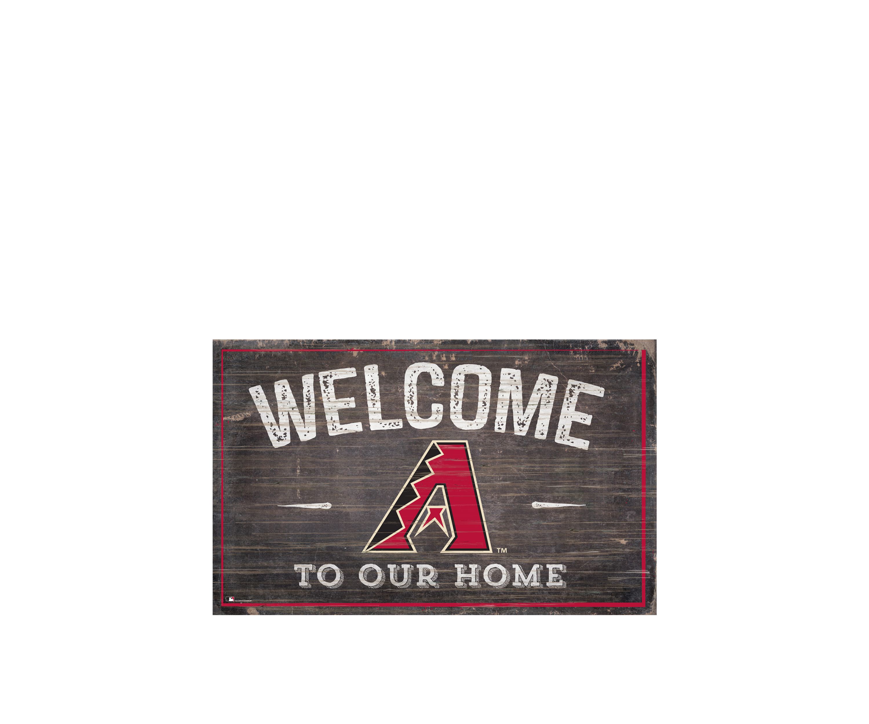 MLB Arizona Diamondbacks 11 in x 19 in Welcome to Our Home Sign