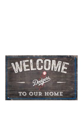 Fan Creations MLB Los Angeles Dodgers 11 in x 19 in Welcome to our Home Sign, Blue