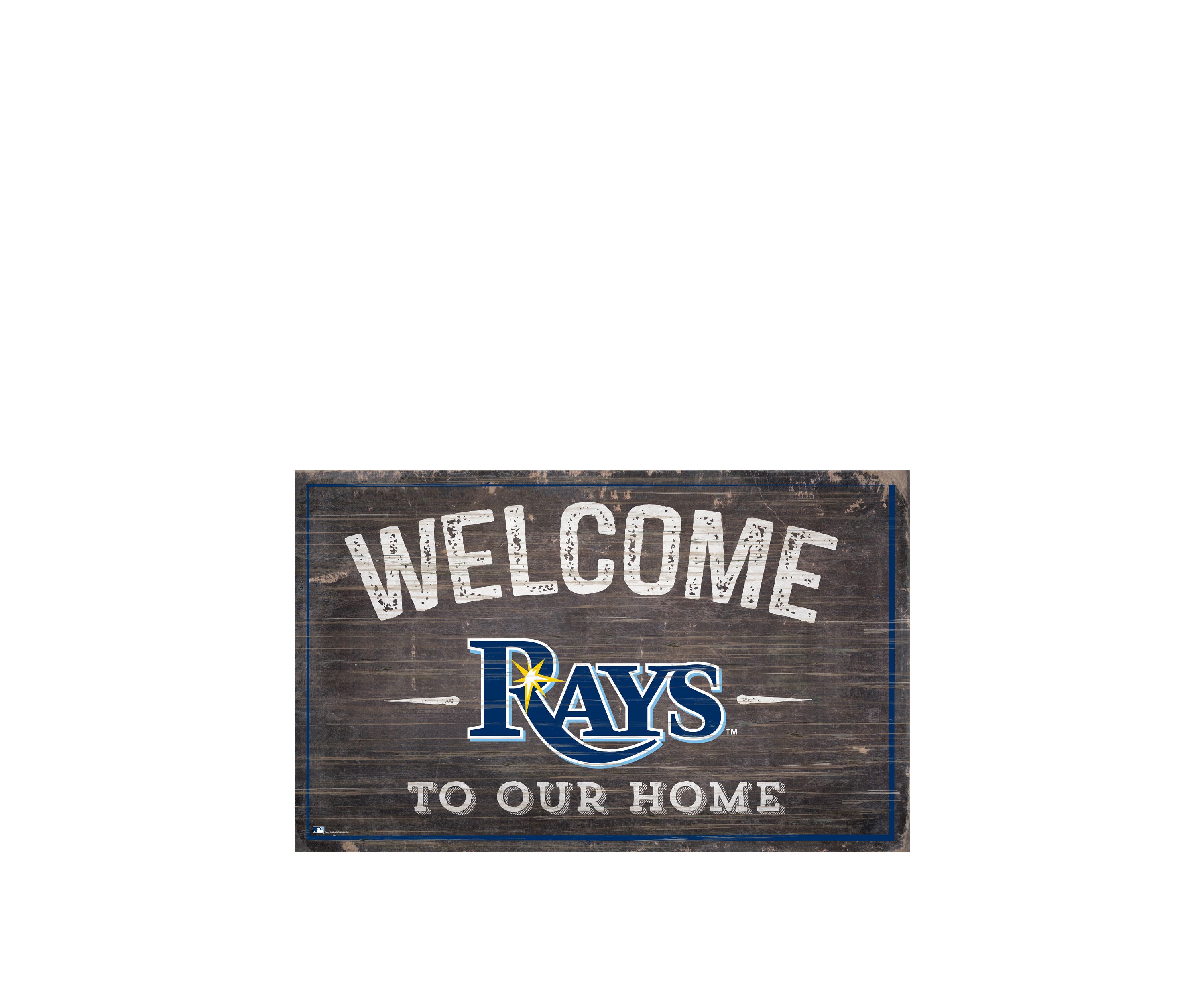 MLB Tampa Bay Rays 11 in x 19 in Welcome to our Home Sign
