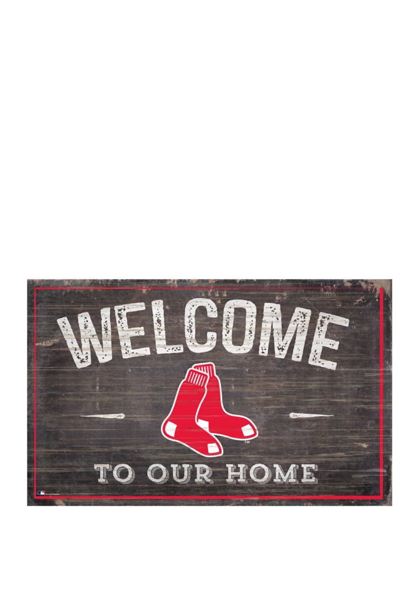 MLB Boston Red Sox 11 in x 19 in Welcome to our Home Sign