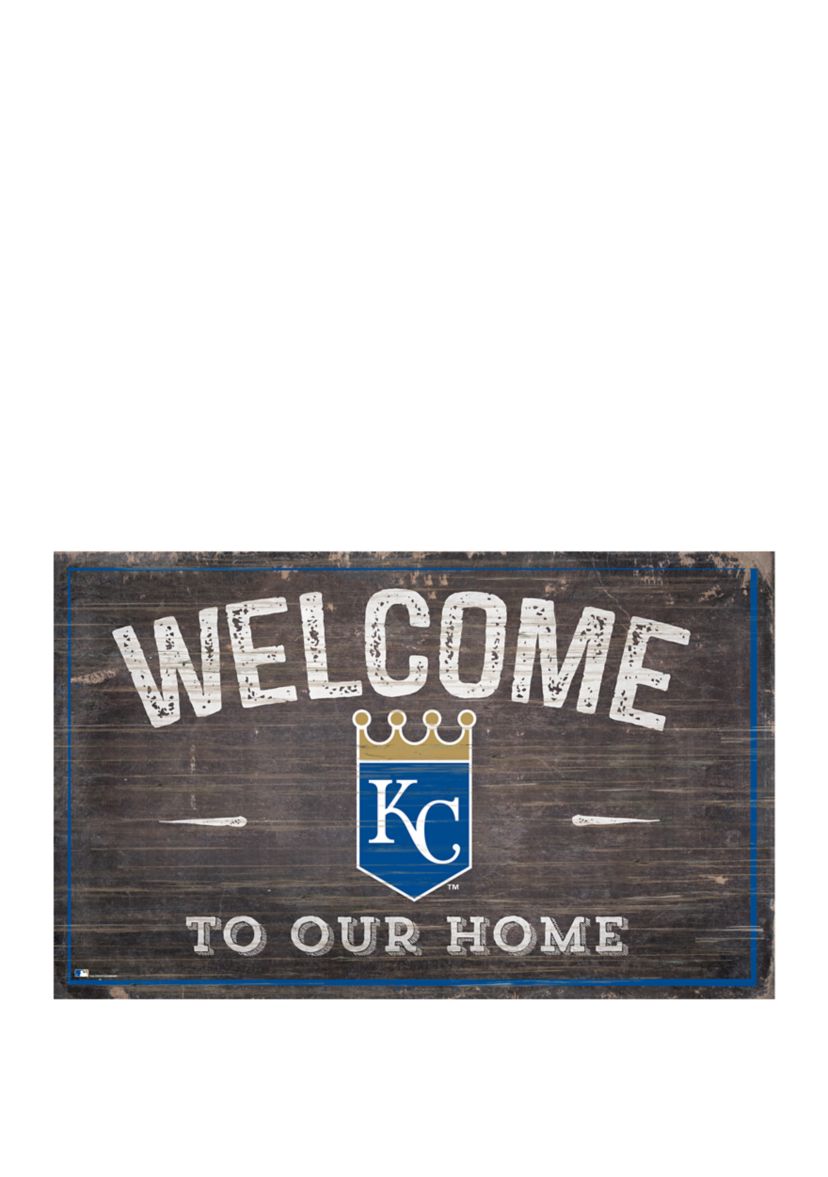 MLB KC Royals 11 in x 19 in Welcome to our Home Sign