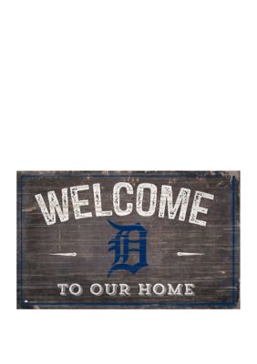 Fan Creations MLB Detroit Tigers 11 in x 19 in Welcome to our Home Sign, Navy Blue