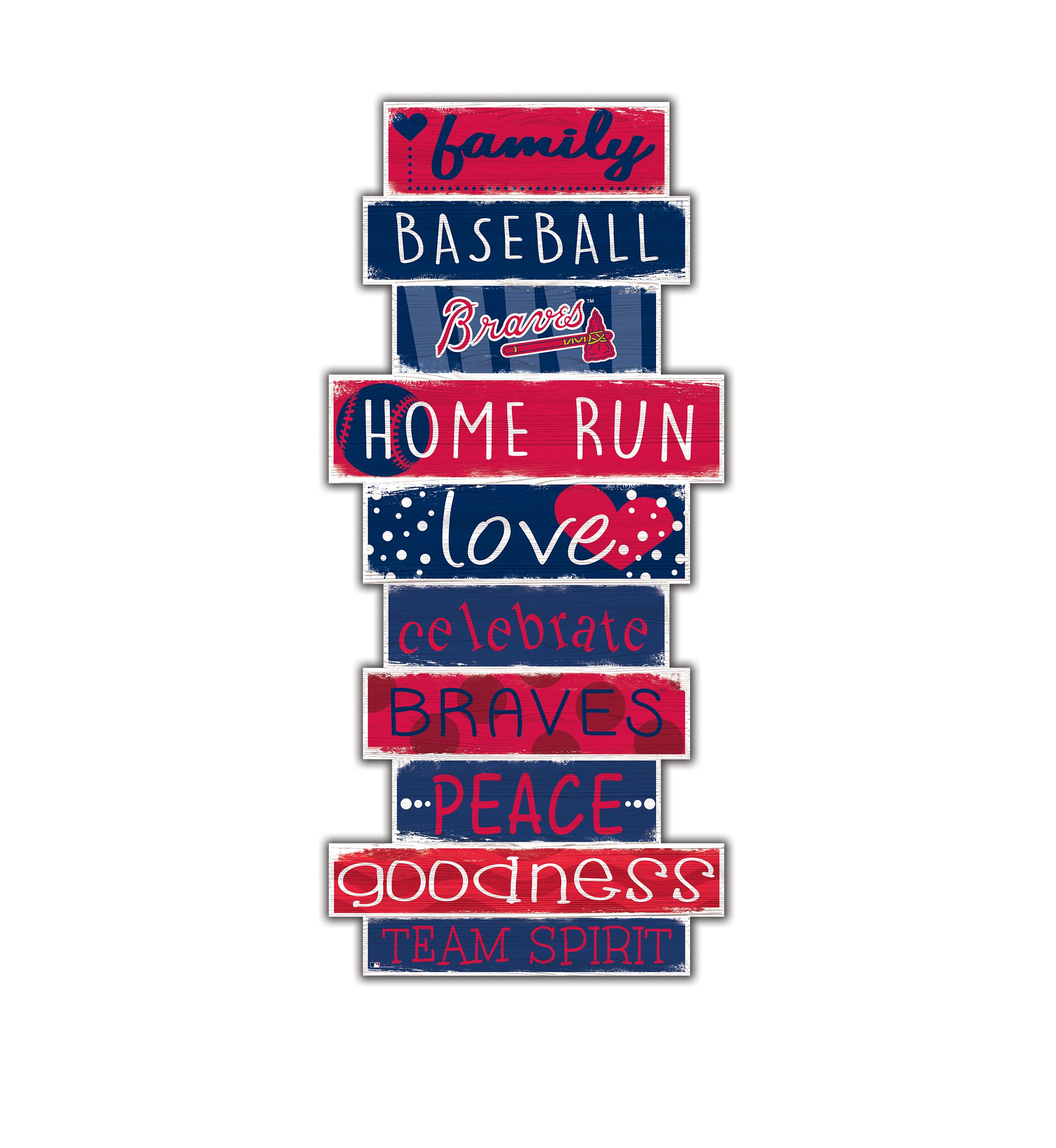 MLB Atlanta Braves 24 Inch Celebration Stack Sign