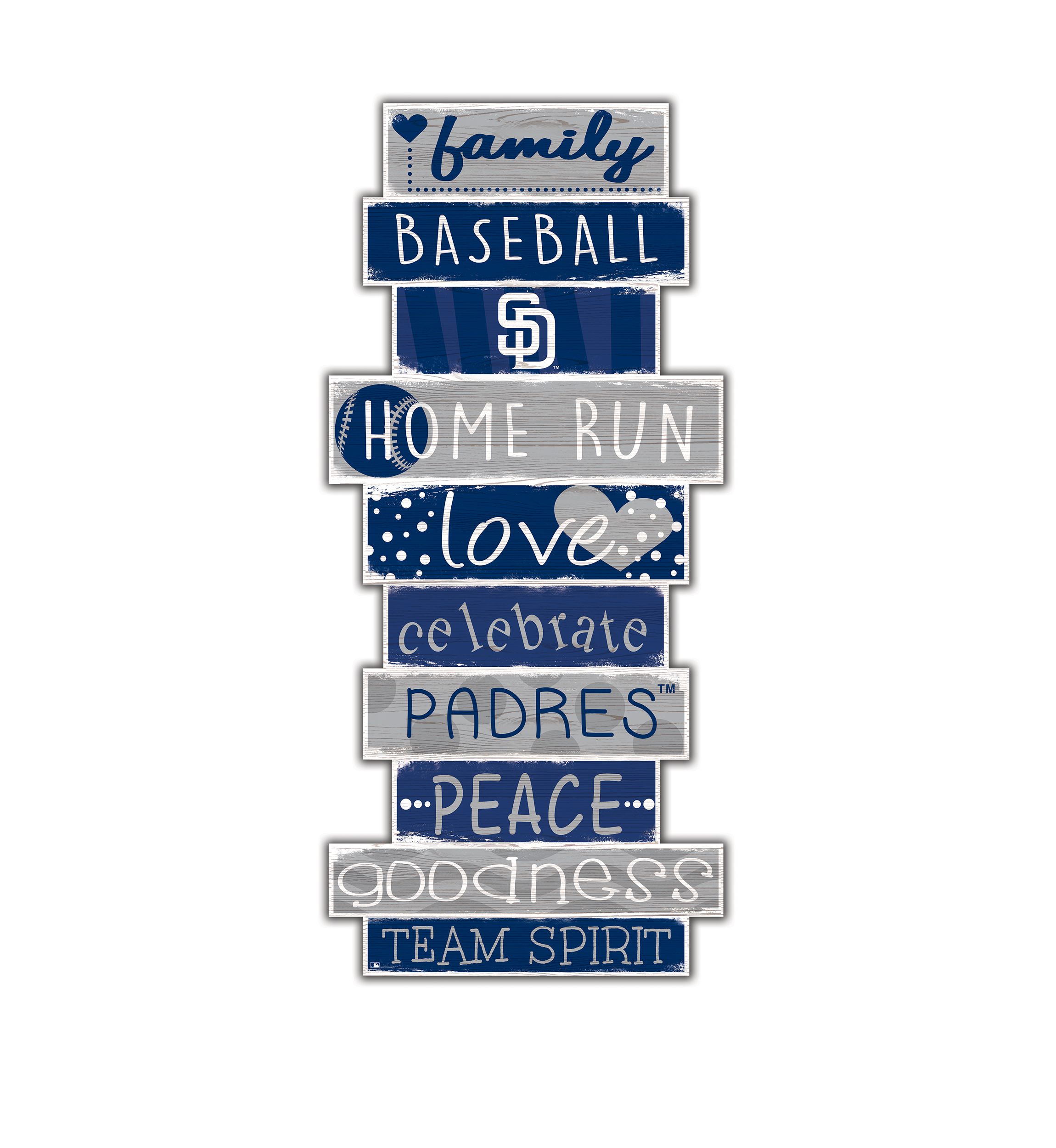 MLB San Diego Padres Celebrations Stack 24 in x 10 in Sign