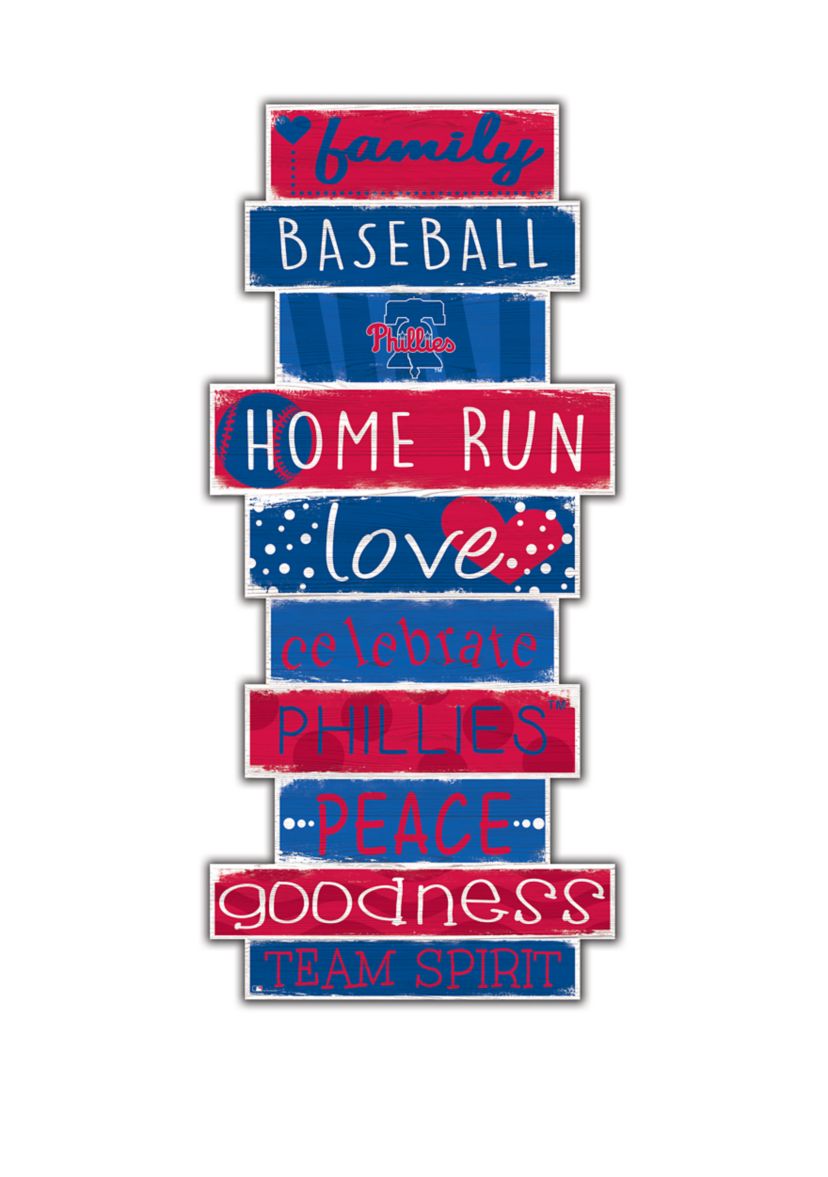 MLB Philadelphia Phillies Celebrations Stack 24 in x 10 in Sign