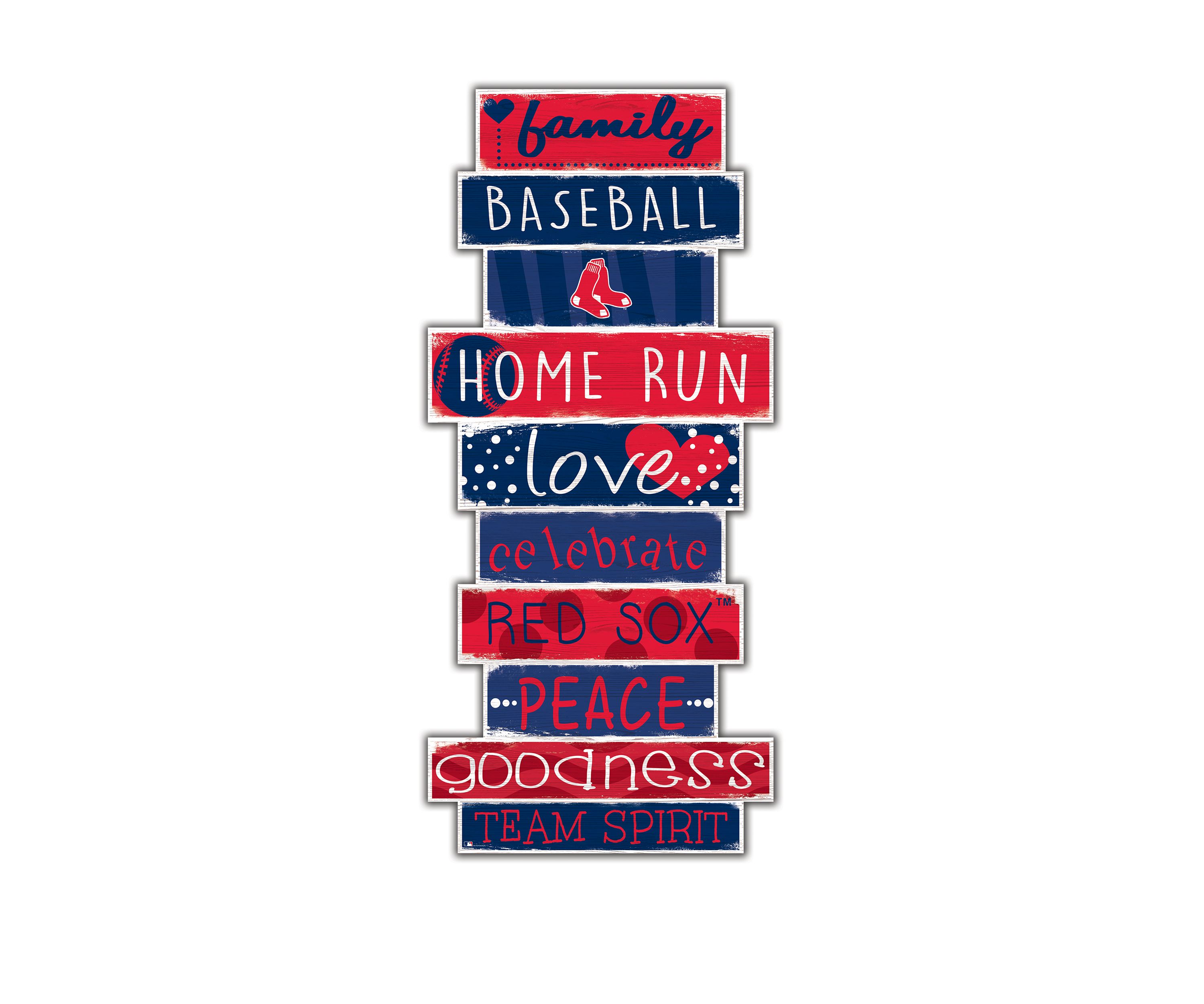 MLB Boston Red Sox Celebrations Stack 24 in x 10 in Sign