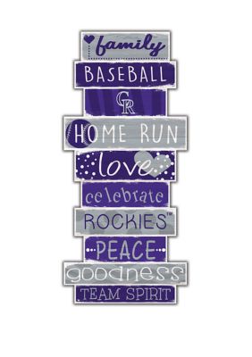 Fan Creations MLB Colorado Rockies Celebrations Stack 24 in x 10 in Sign, Purple