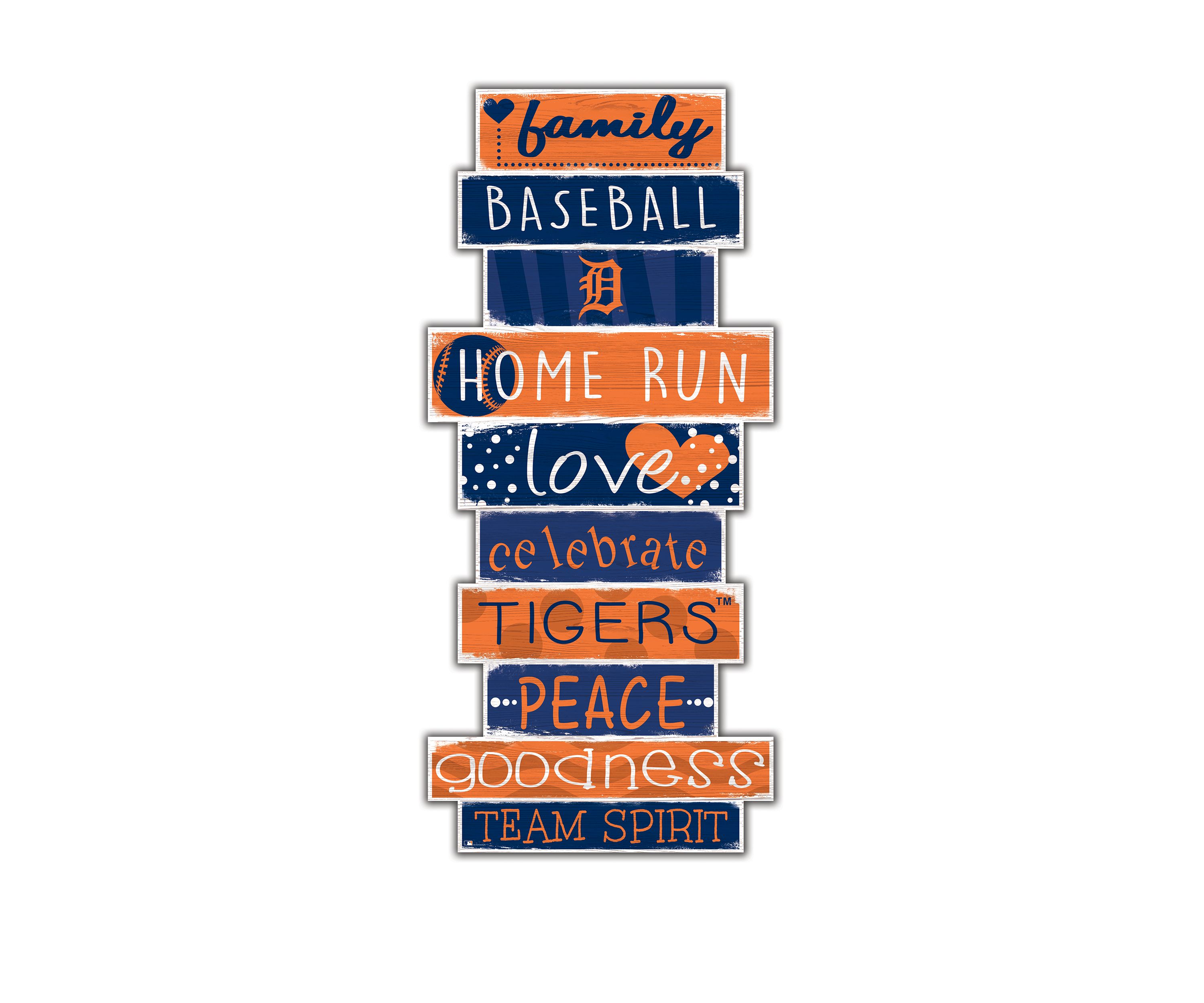MLB Detroit Tigers Celebrations Stack 24 in x 10 in Sign