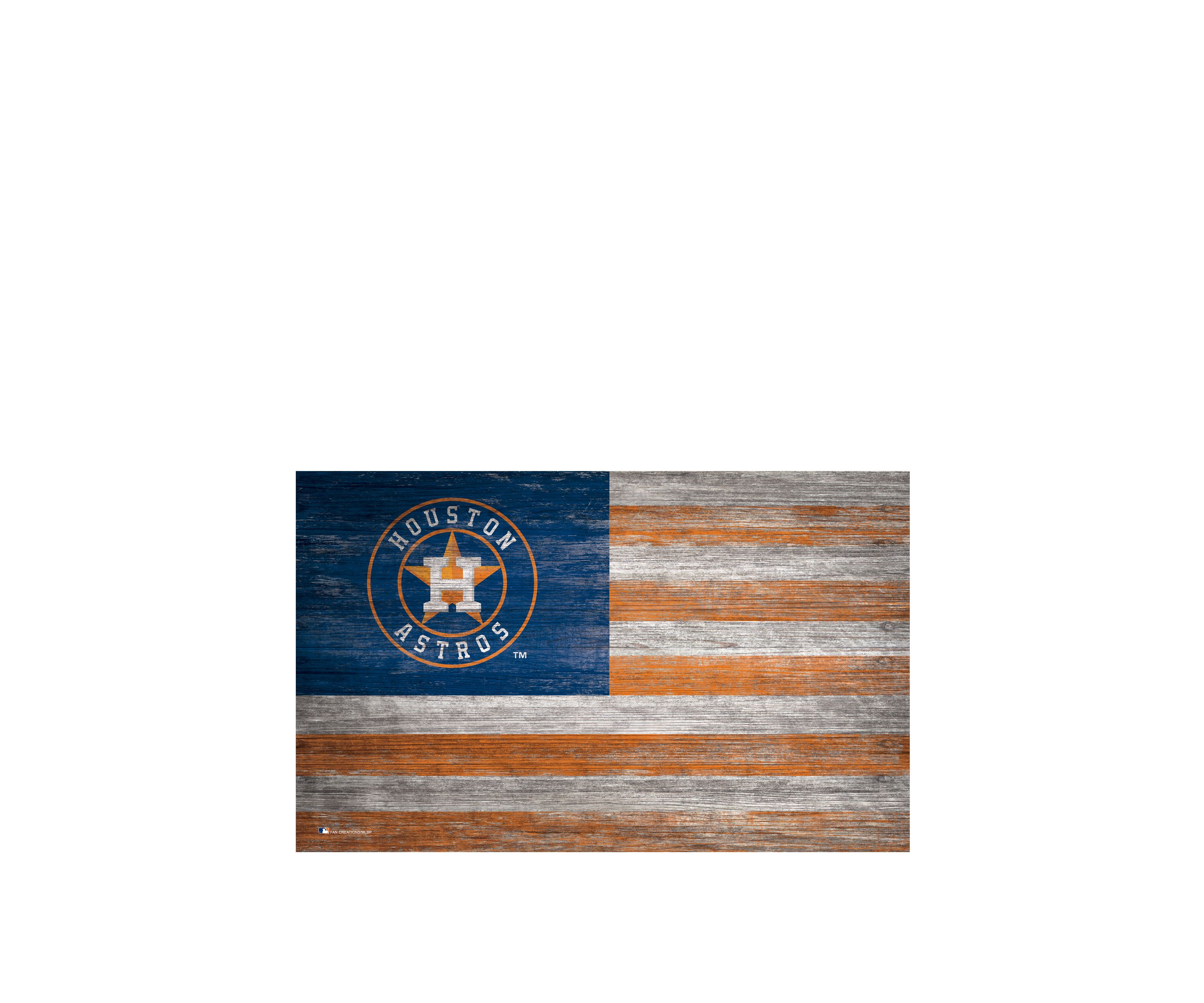MLB Houston Astros 11 in x 19 in Distressed Flag 