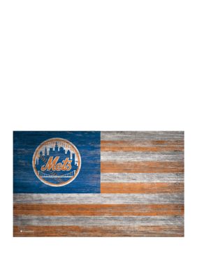 Fan Creations MLB New York Mets 11 in x 19 in Distressed Flag, Blue