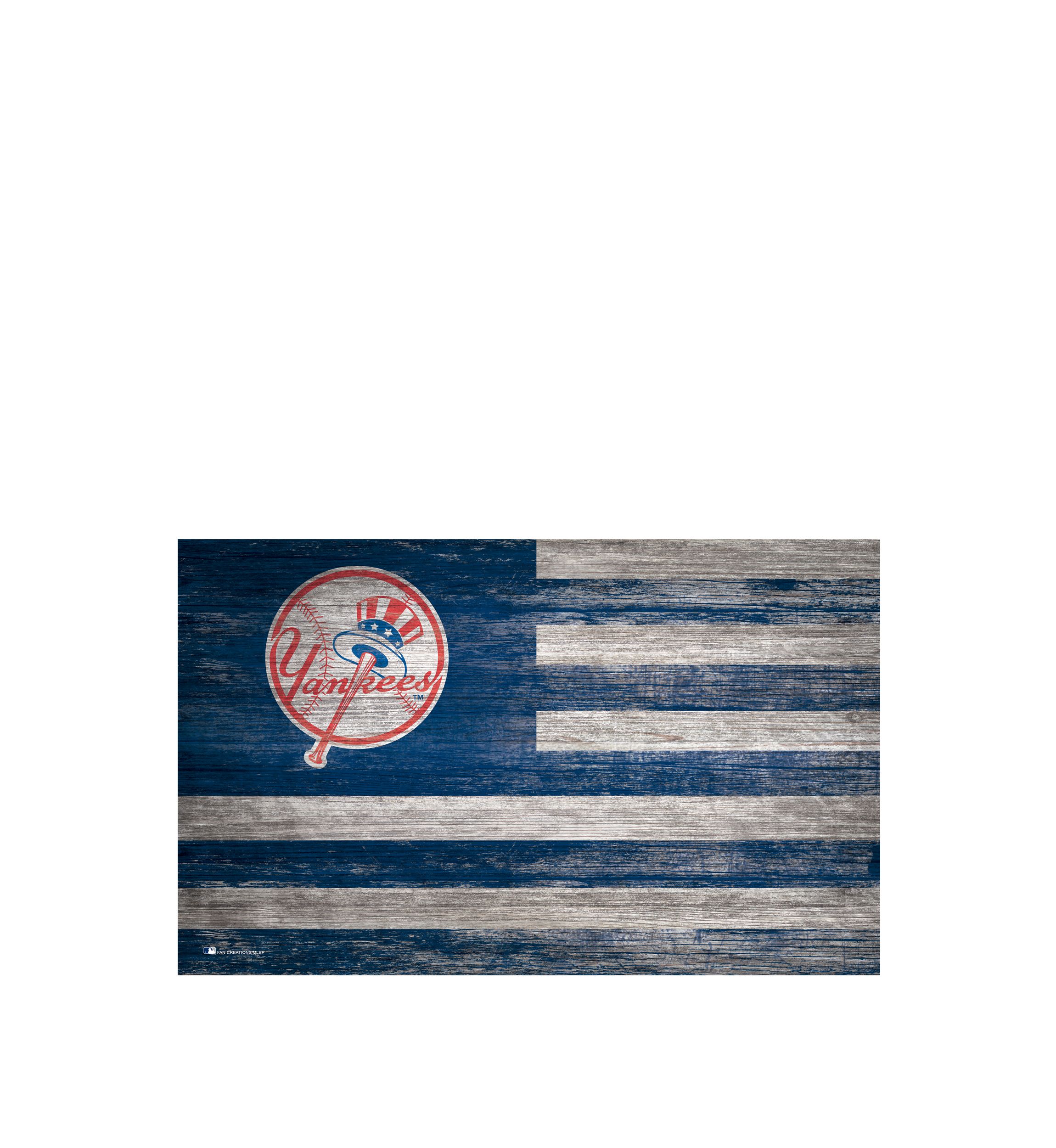 MLB New York Yankees 11 in x 19 in Distressed Flag Sign