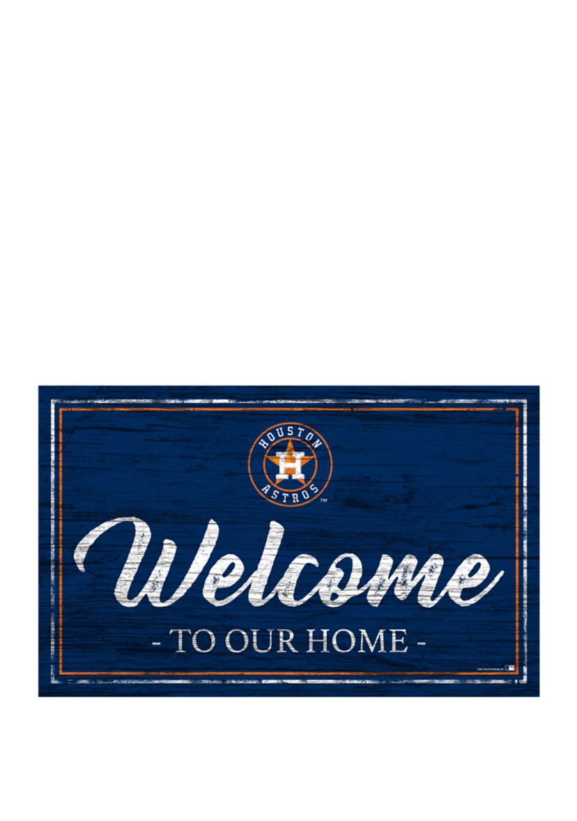 MLB Houston Astros 11 in x 19 in Team Color Welcome Sign