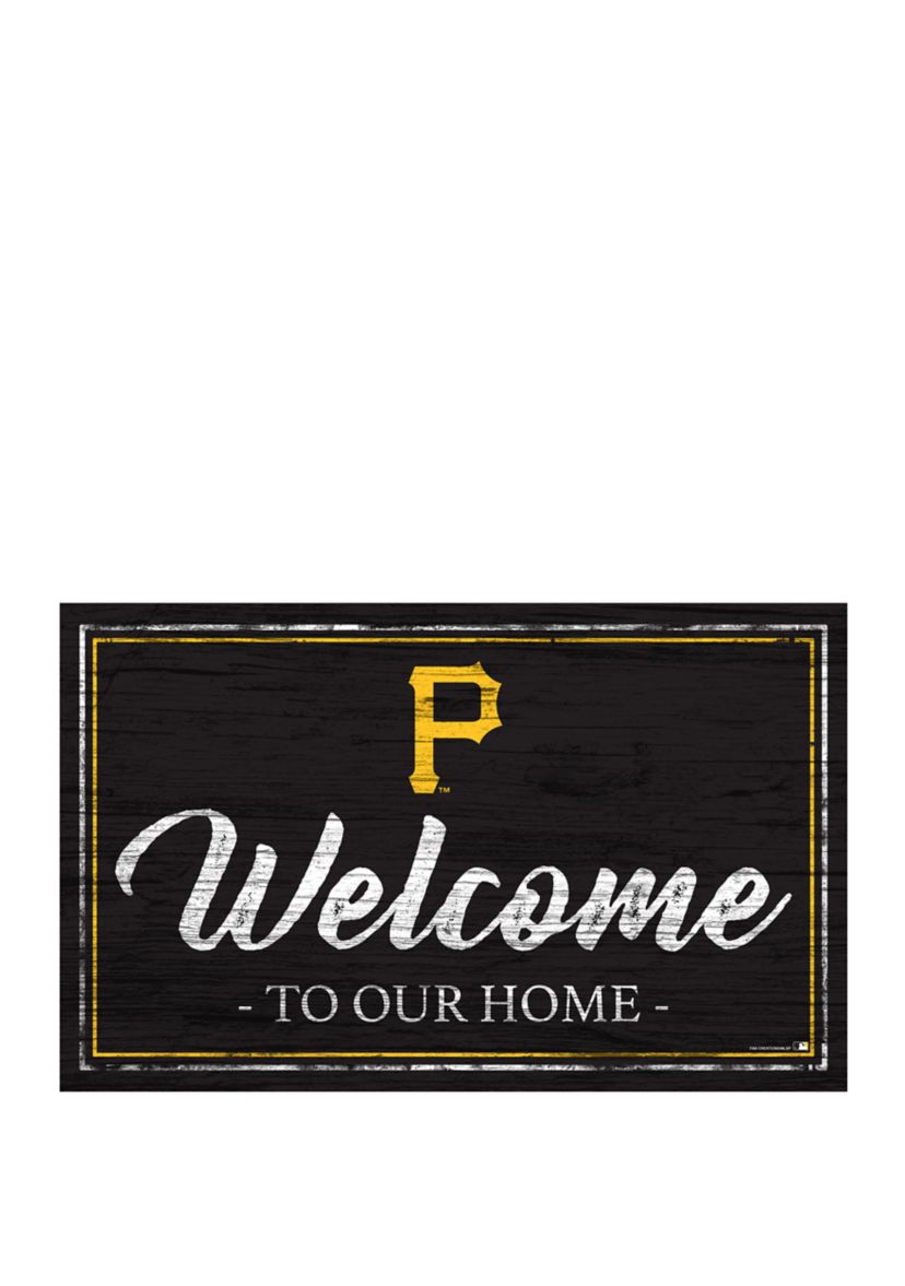 MLB Pittsburgh Pirates 11 in x 19 in Team Color Welcome Sign