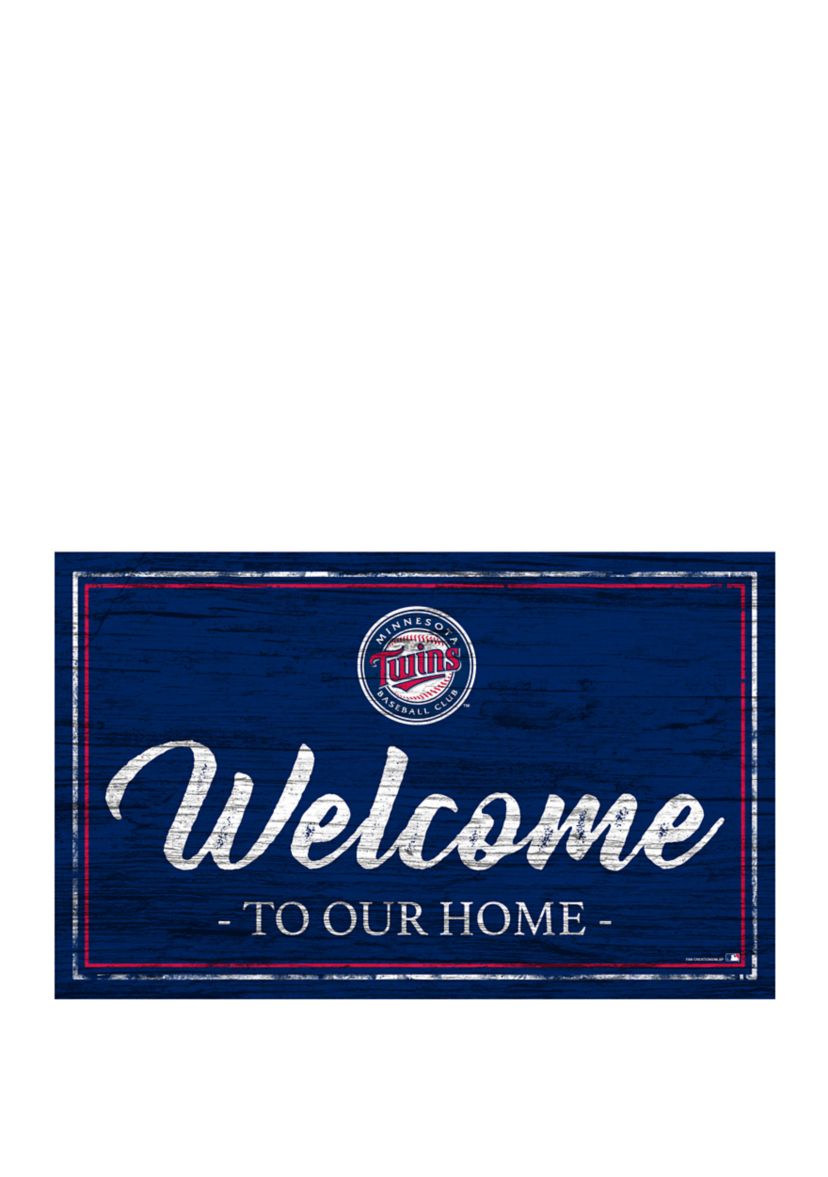 MLB Minnesota Twins 11 in x 19 in Team Color Welcome Sign