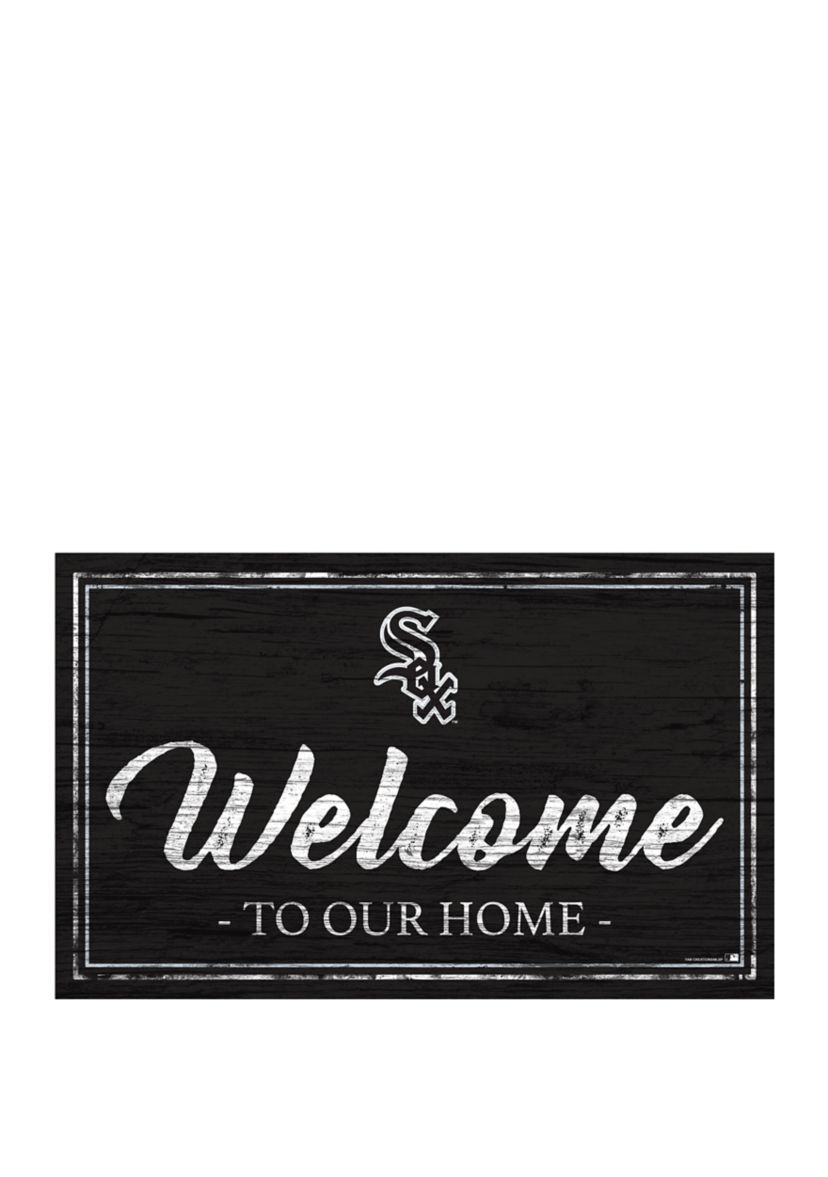MLB Chicago White Sox 11 in x 19 in Team Color Welcome Sign