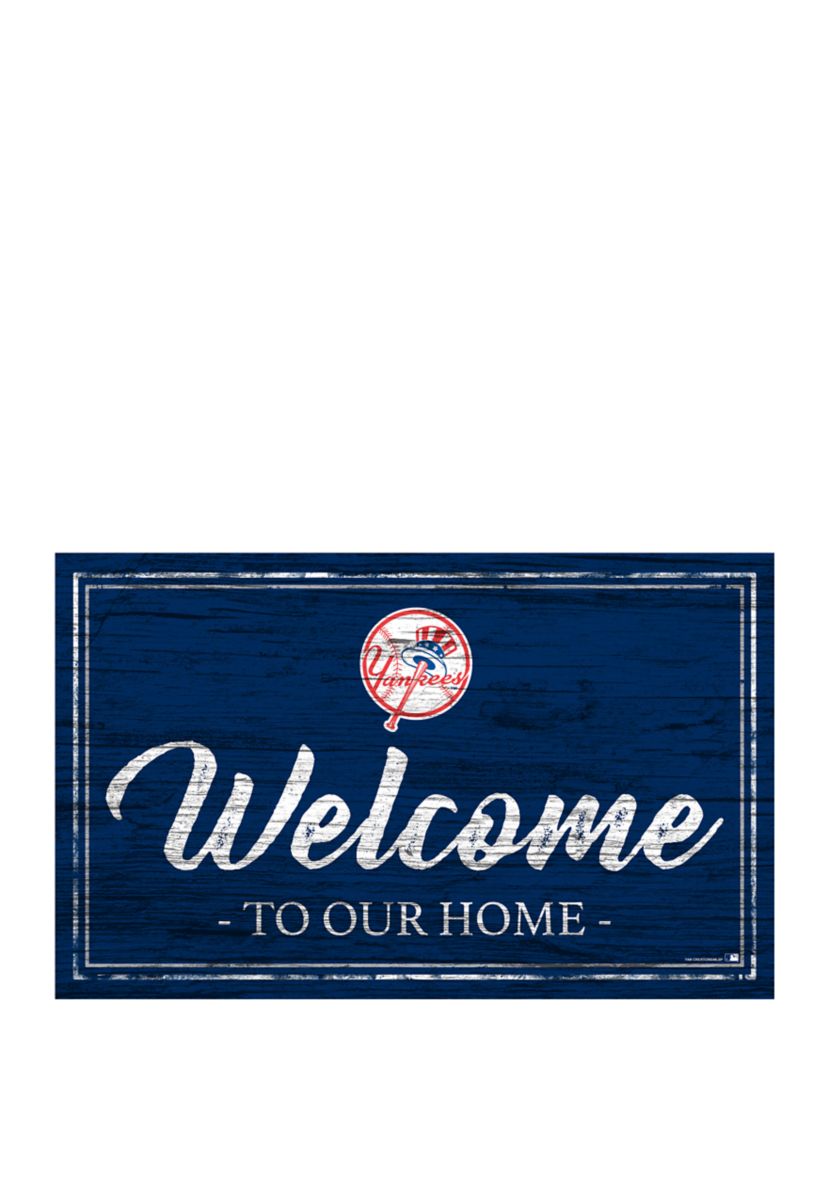 MLB New York Yankees 11 in x 19 in Team Color Welcome Sign