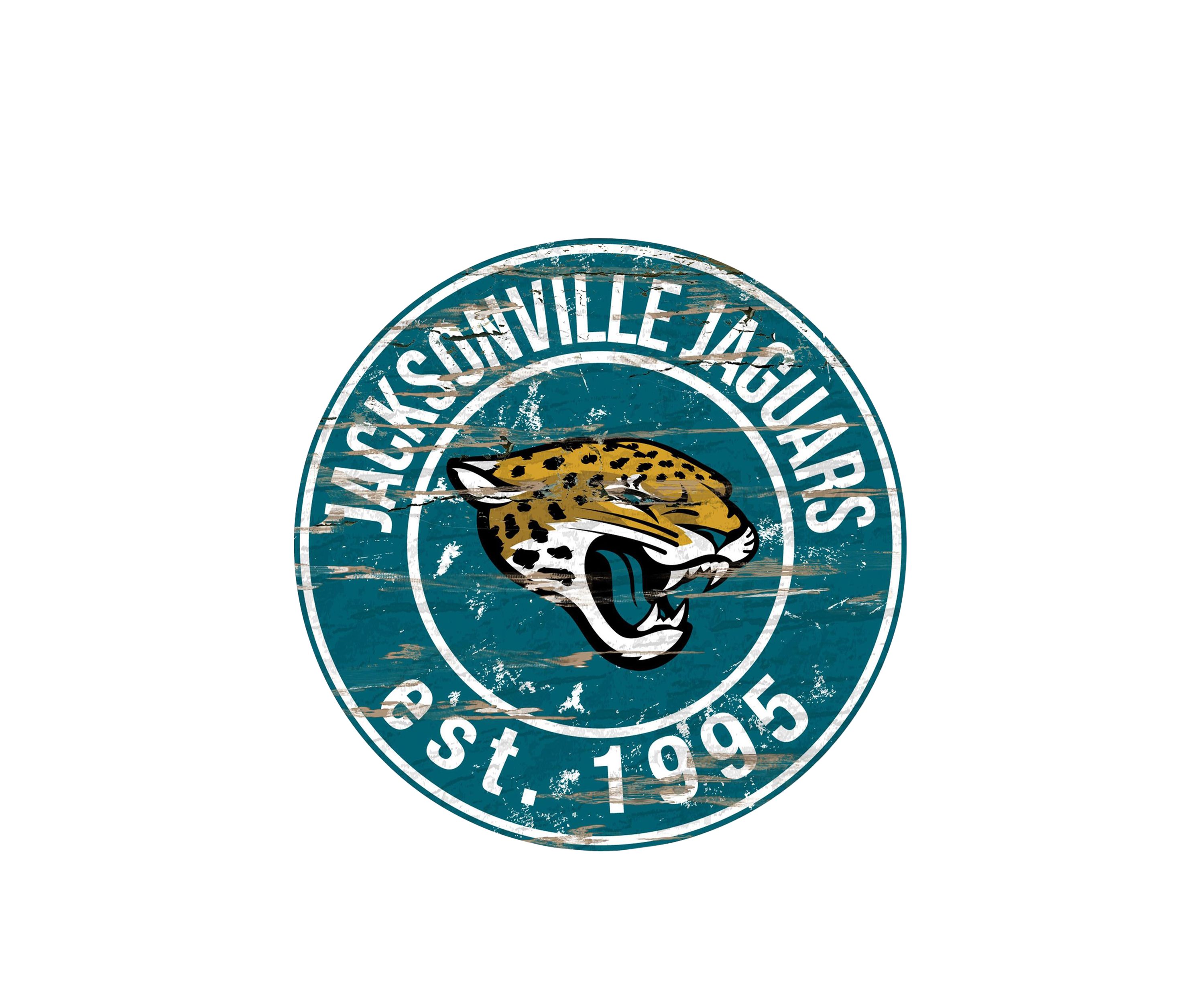 NFL Jacksonville Jaguars Round Distressed Sign