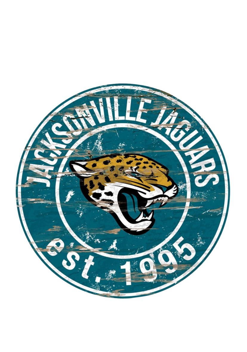 NFL Jacksonville Jaguars Round Distressed Sign