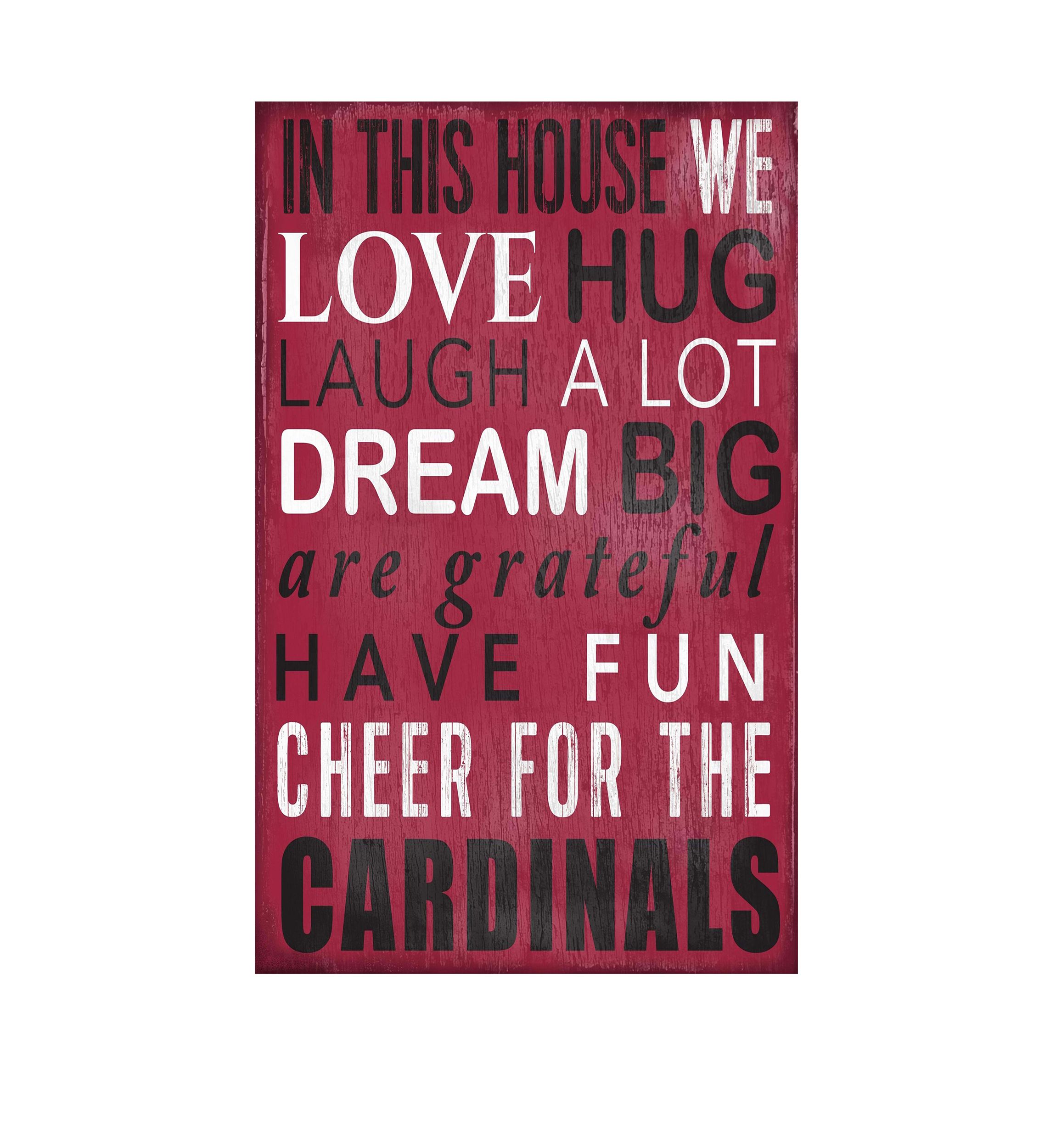 NFL Arizona Cardinals In This House Sign