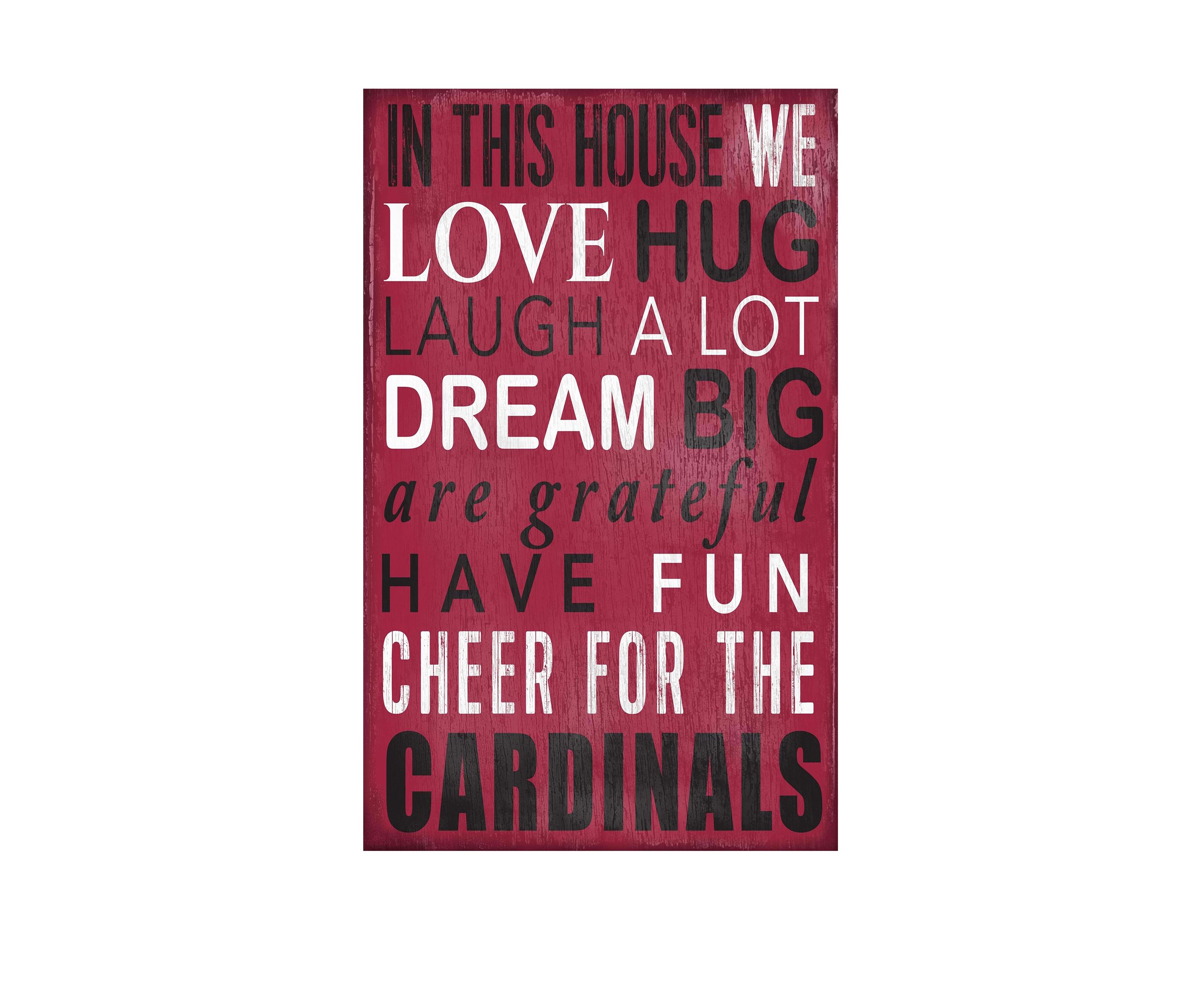 NFL Arizona Cardinals In This House Sign