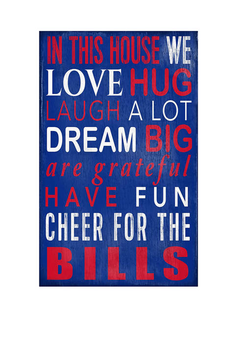 NFL Buffalo Bills 11 in x 19 in In This House Sign