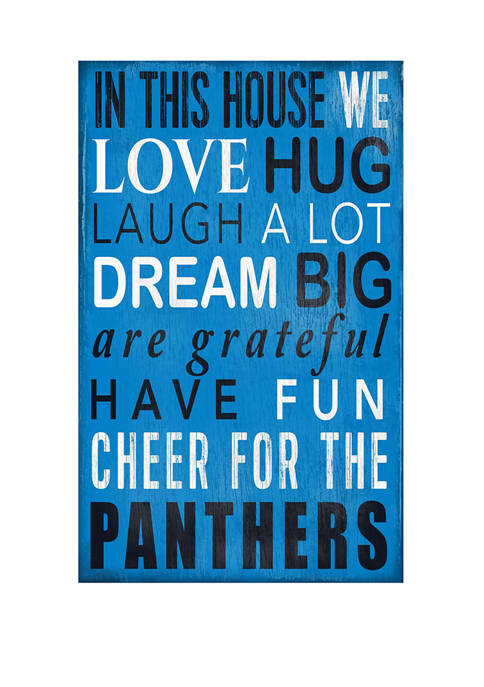 NFL Carolina Panthers In This House Sign